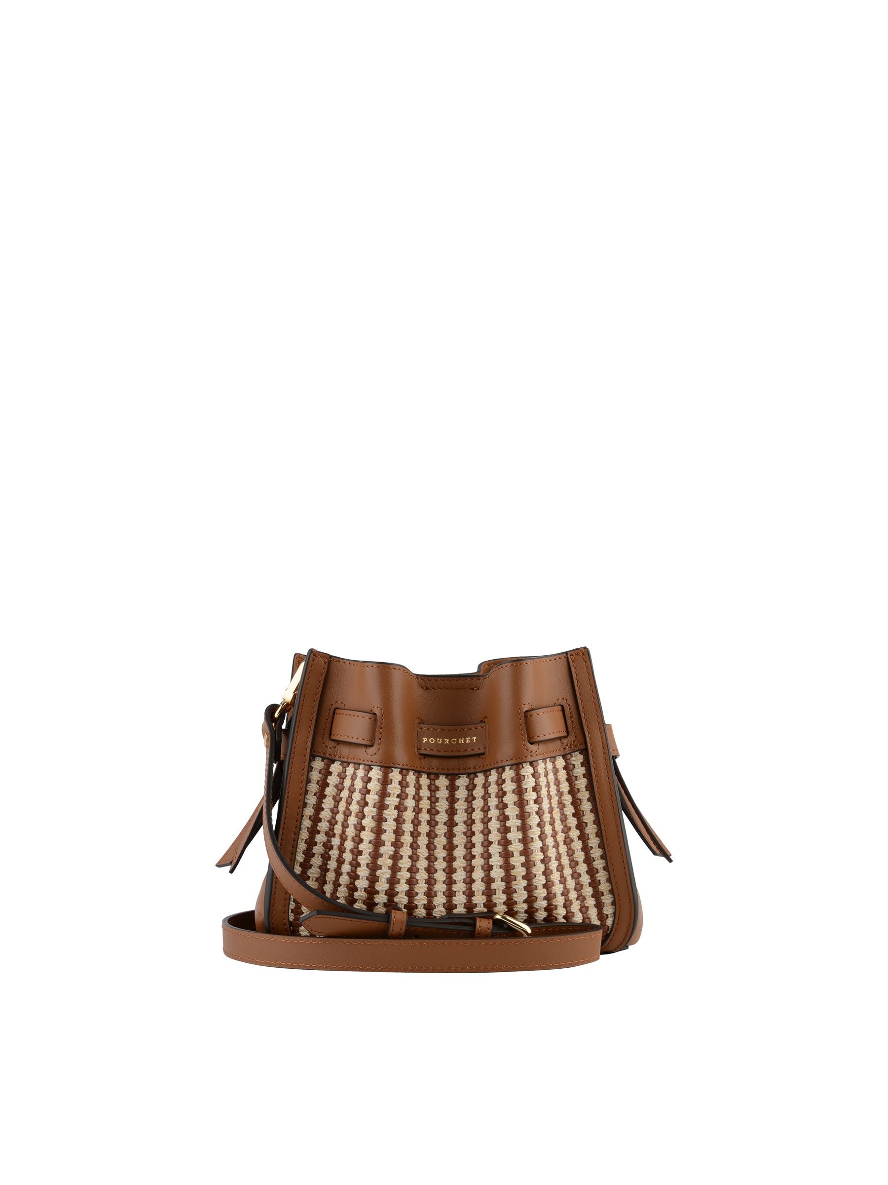 Calfskin leather shoulder bag POURCHET