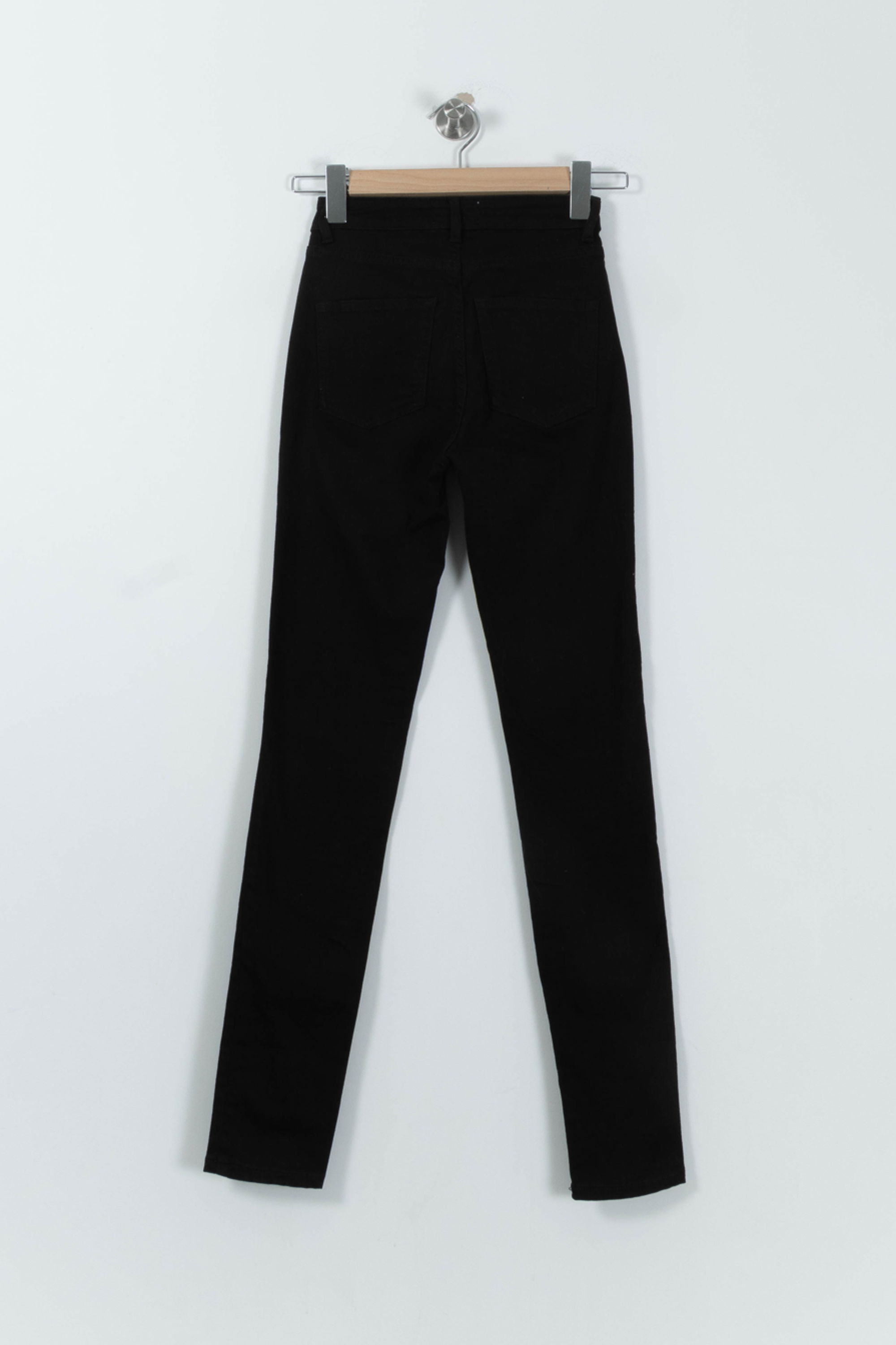 Cropped slim jeans with studs ACNE STUDIOS - Seconde Main Black