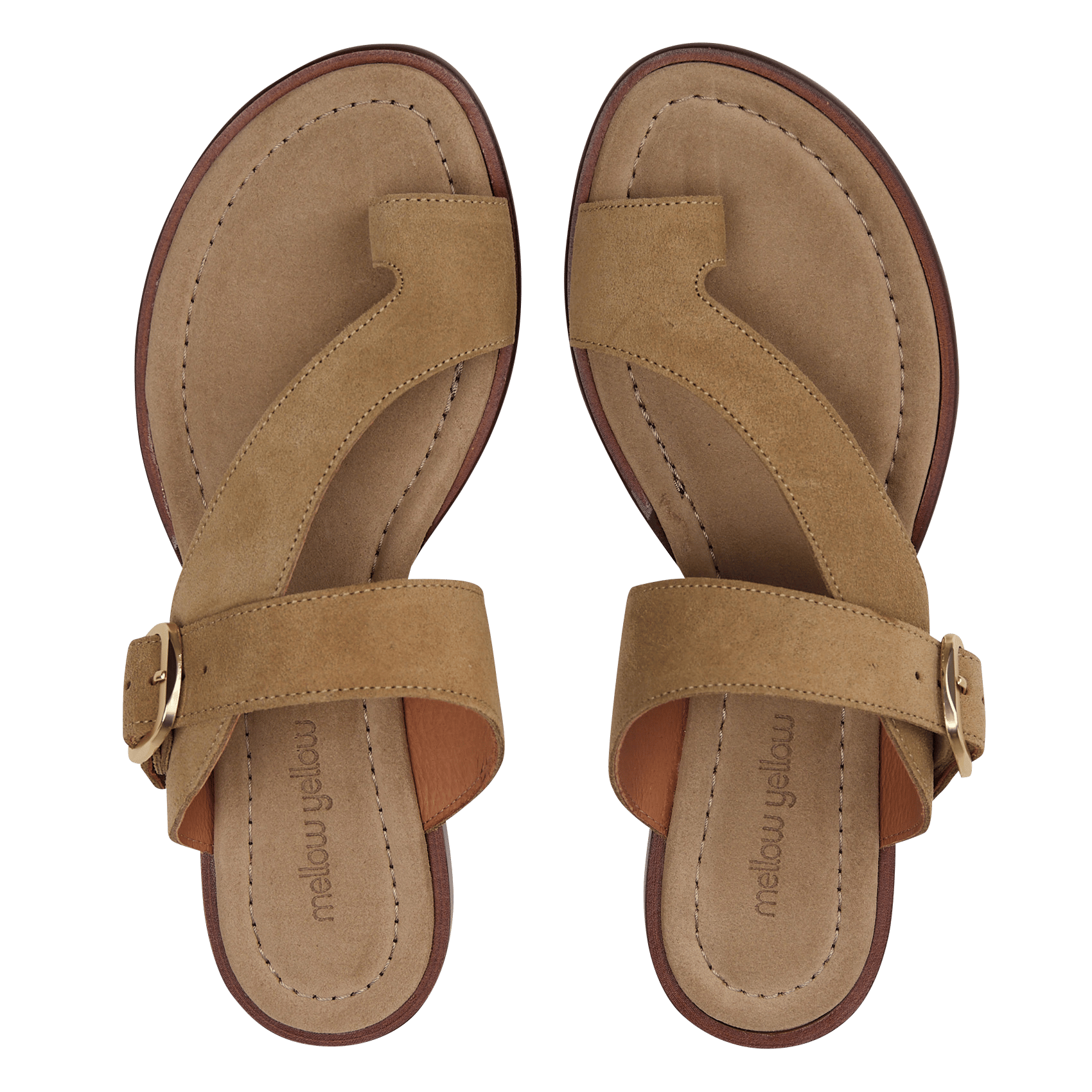 Leather flip-flop MELLOW YELLOW Beige