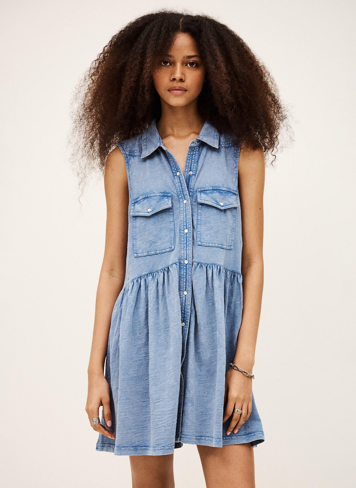 Robe courte col classique BA&SH Bleu