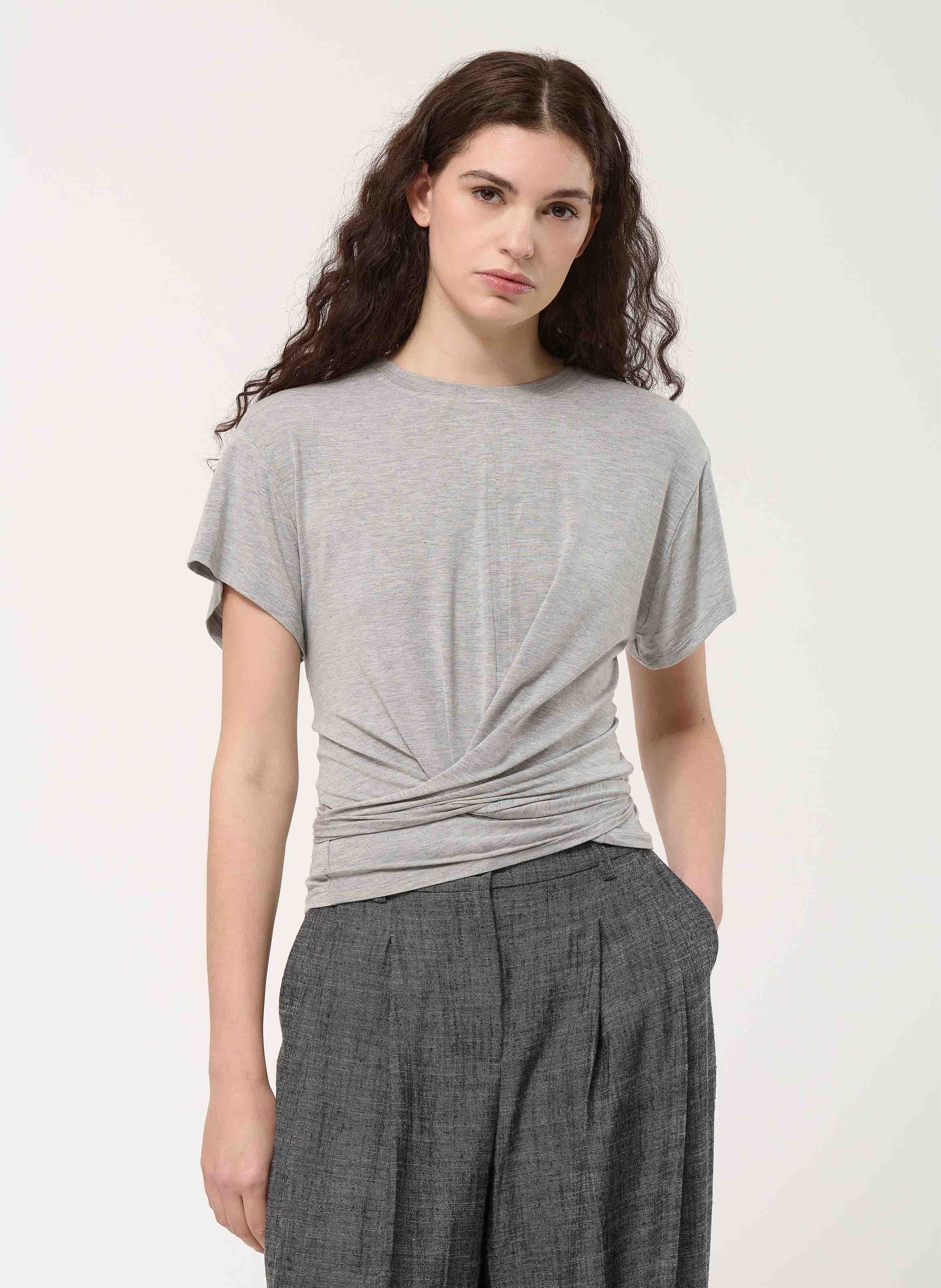 T-shirt droit col rond  HUMILITY Grey
