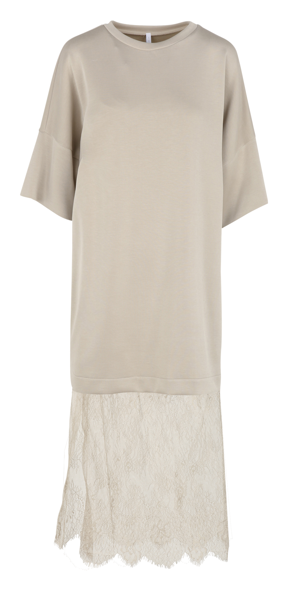 Lange, rechte jurk IMPERIAL Beige