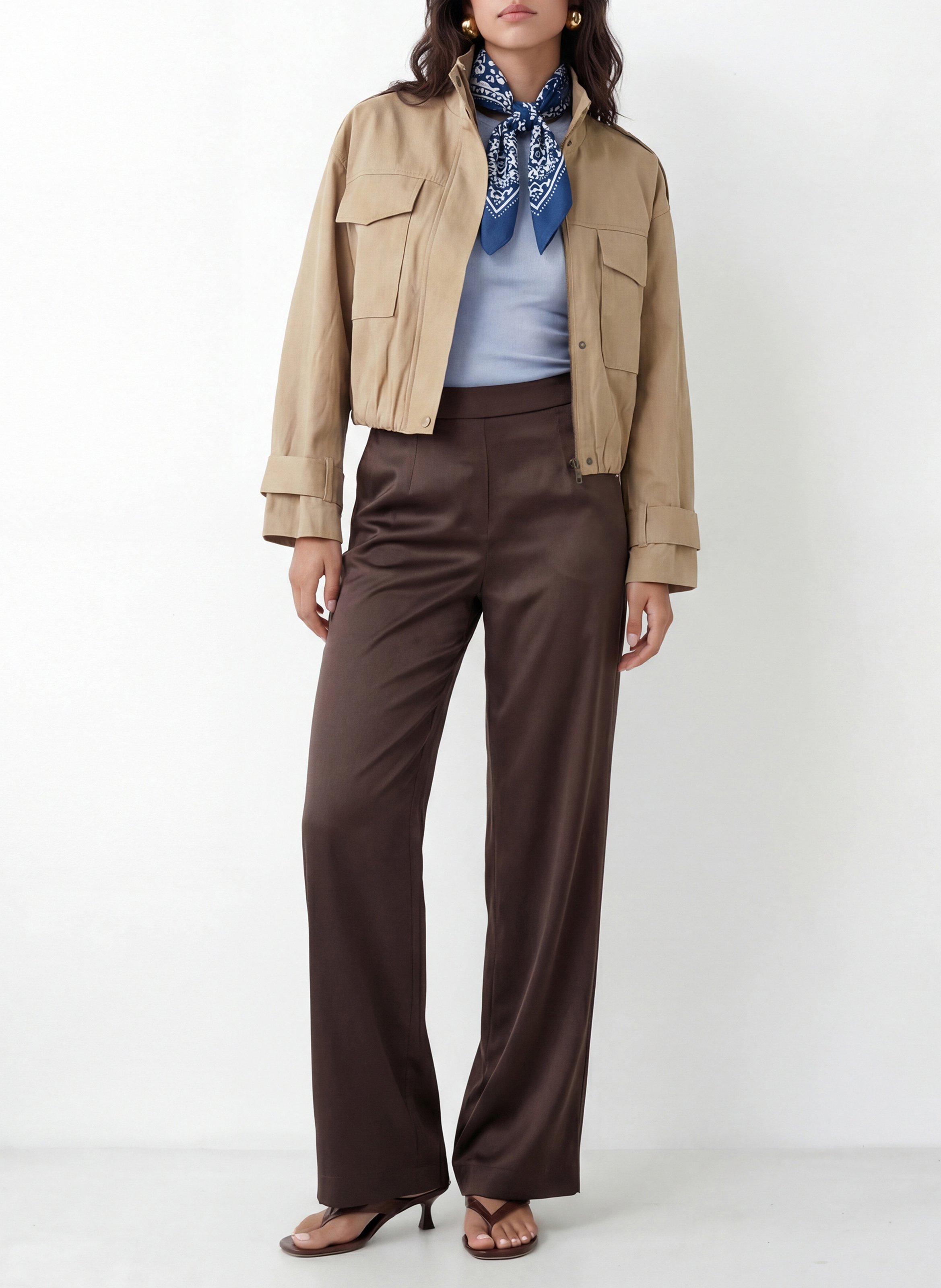 Gerader Blouson mit Stehkragen KOOKAI Beige