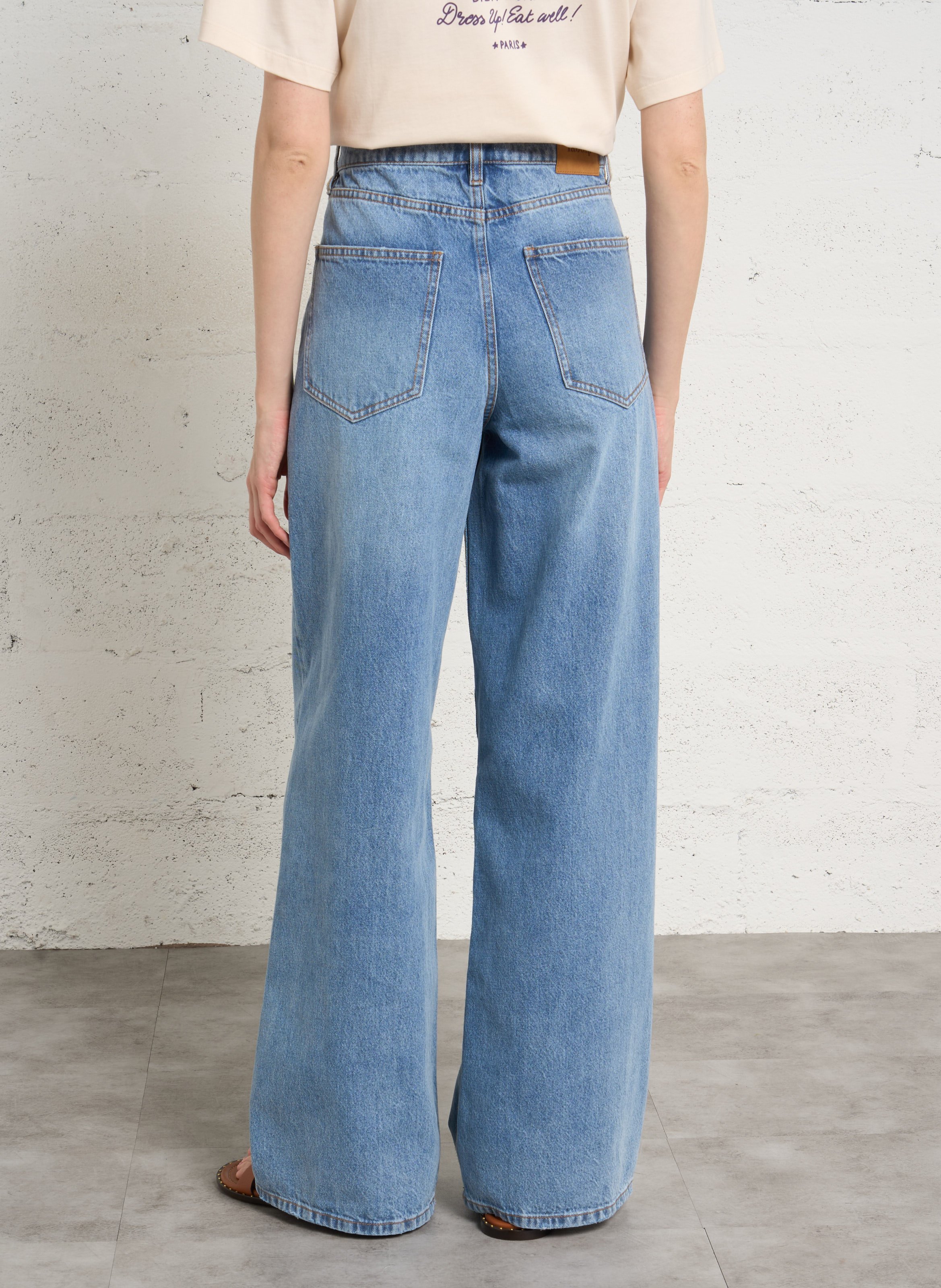 Ausgestellte Jeans aus Baumwolle LAB DIP Blau