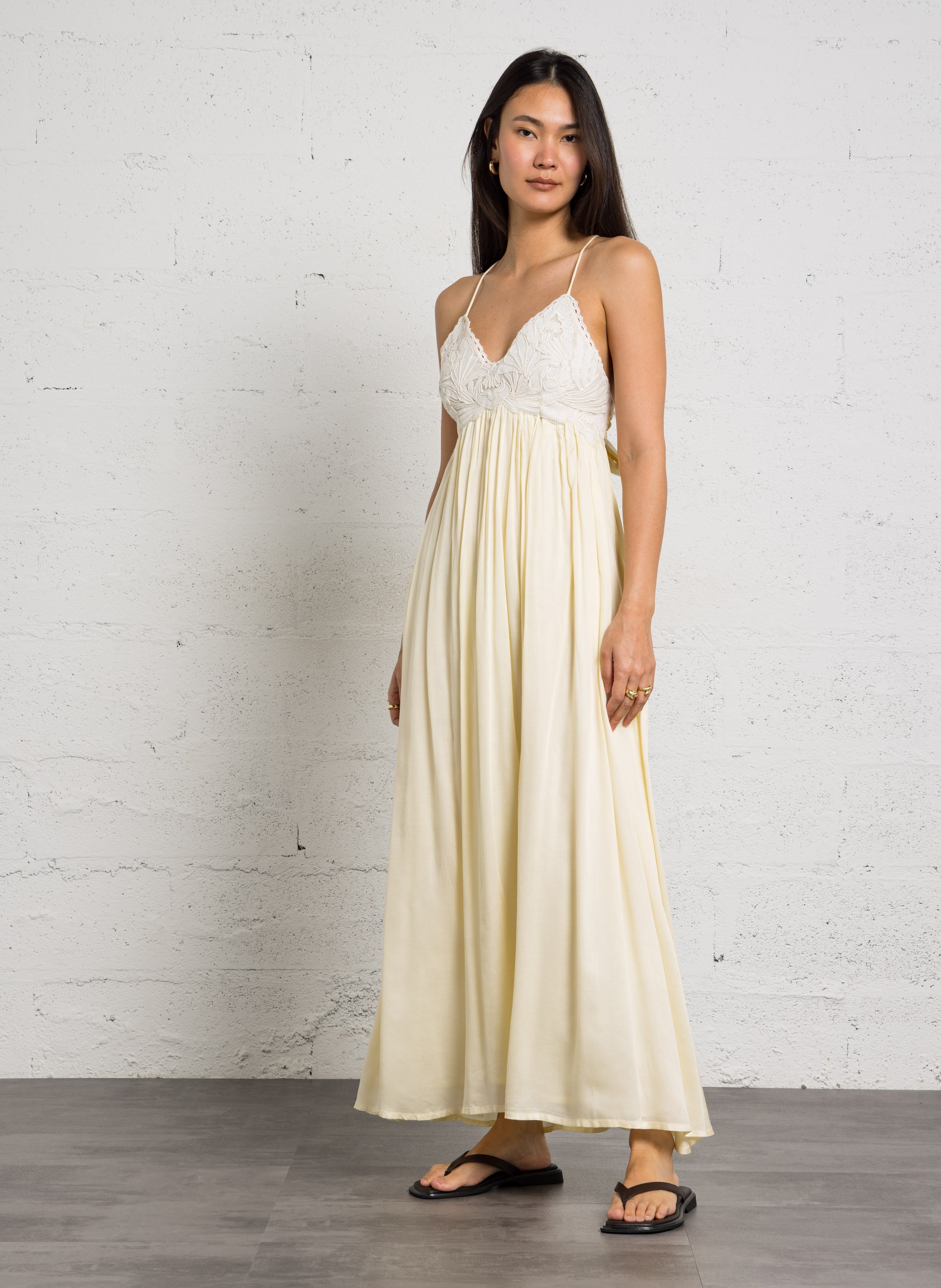 Robe longue évasée LOUISE MISHA Beige