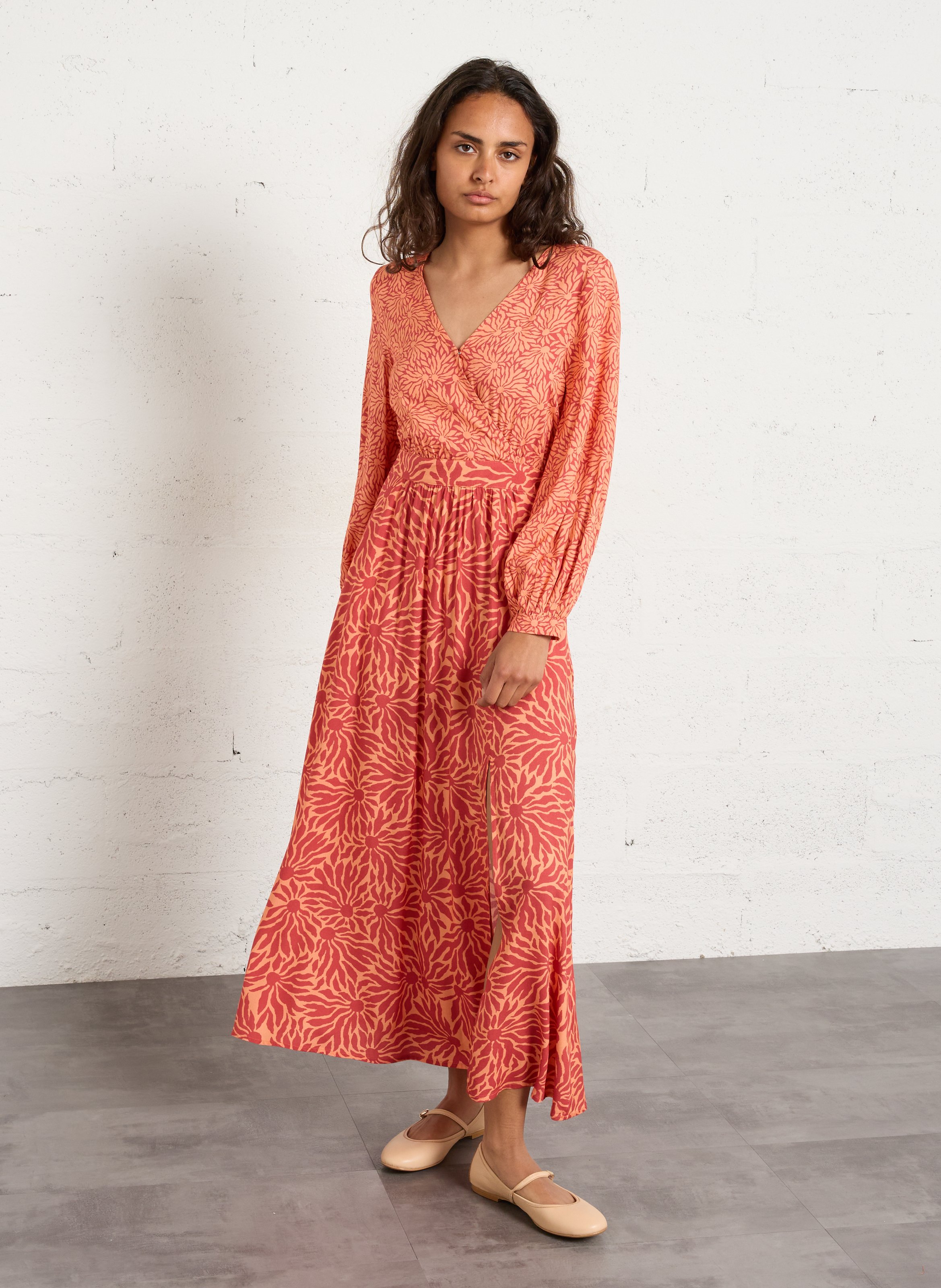 Ballerines en cuir BOCAGE Rose