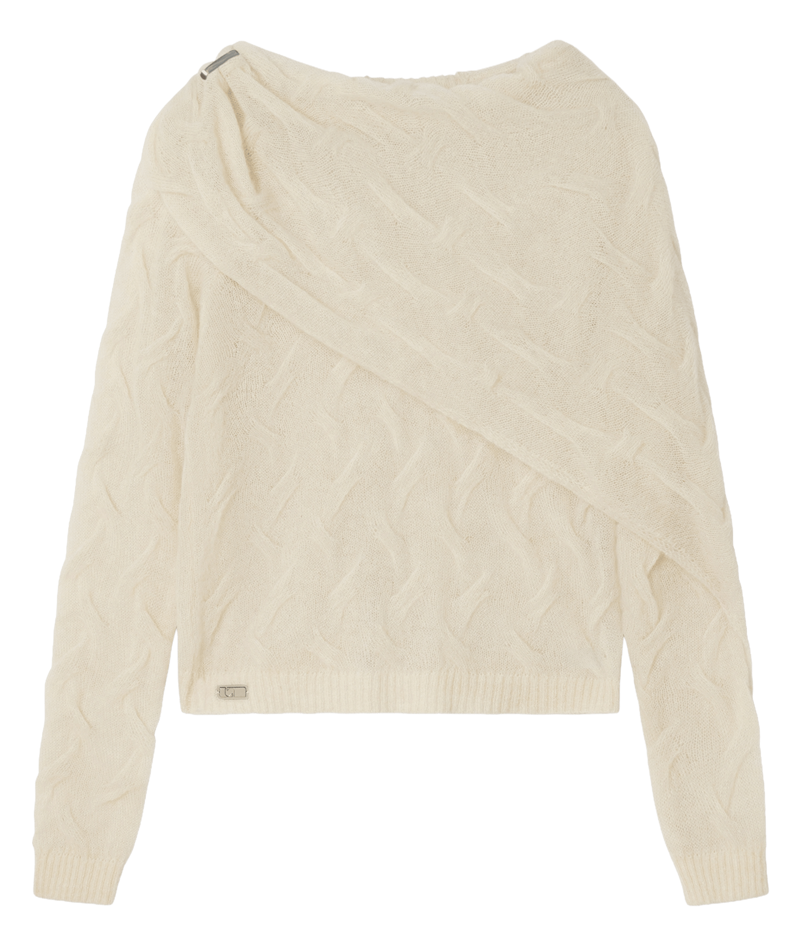 Rundhalspullover aus Wollmix LAAGAM Beige