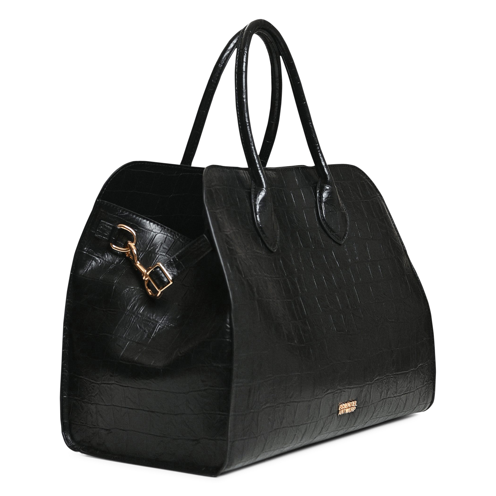 Shopper in Kroko-Optik | Schwarz ESSENTIEL ANTWERP Damen