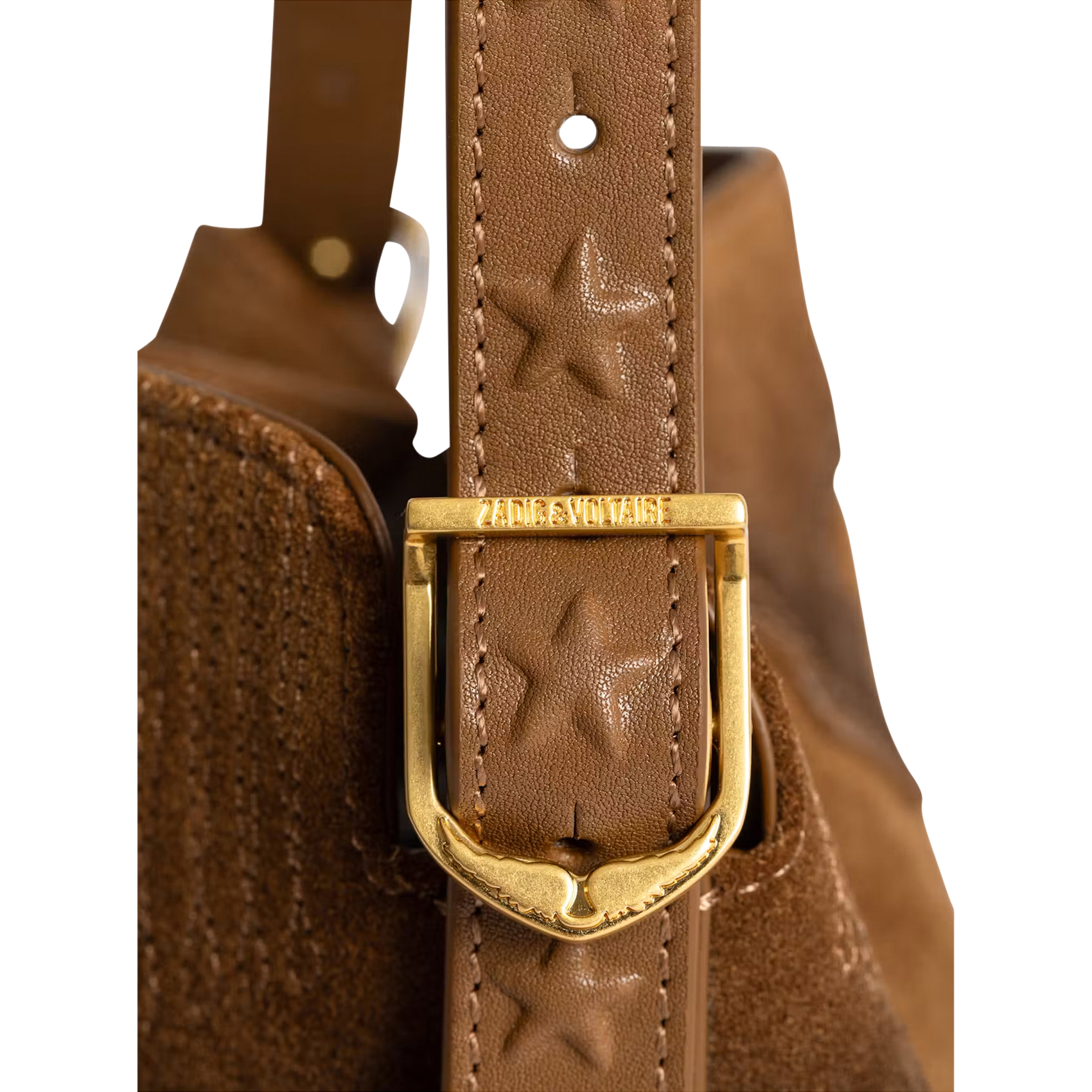 Sac bandoulière en cuir ZADIG&VOLTAIRE Marron