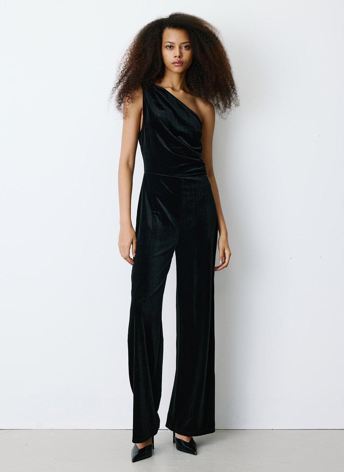 Asymmetrischer Jumpsuit aus Samt GRACE ET MILA Schwarz