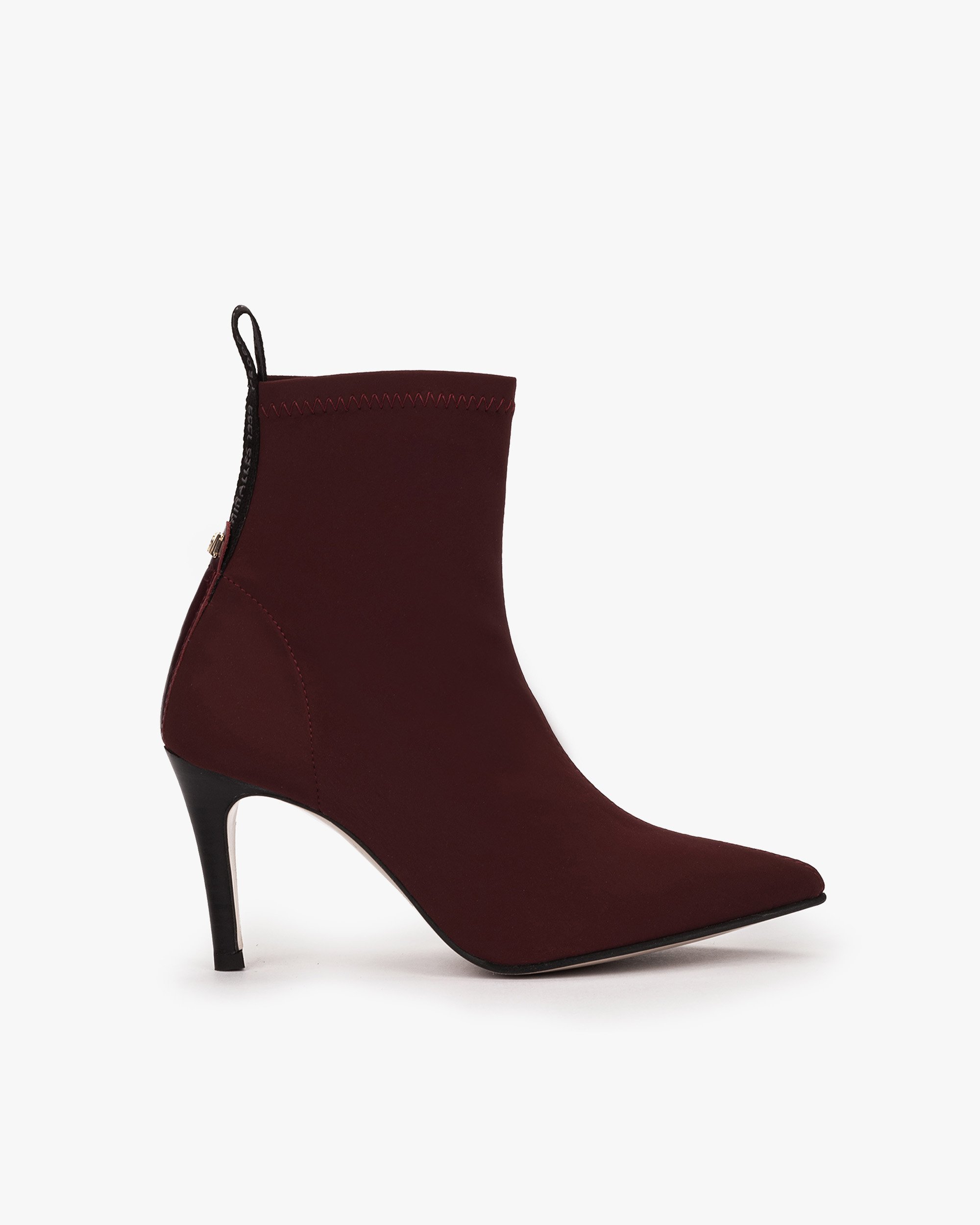 Burgundy stretch fabric ankle boots PEDRO MIRALLES Red