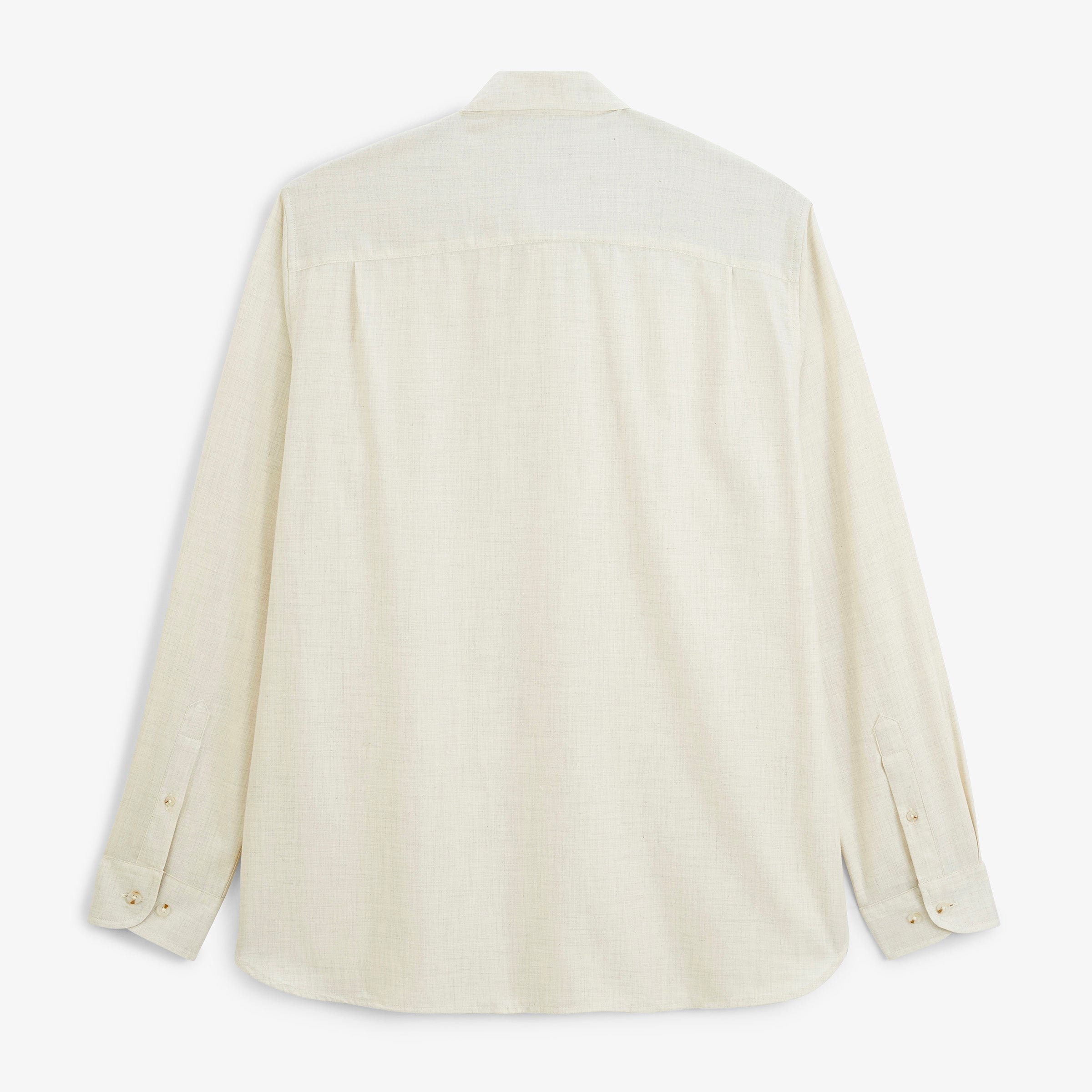 Long-sleeved cotton flannel shirt SERGE BLANCO White