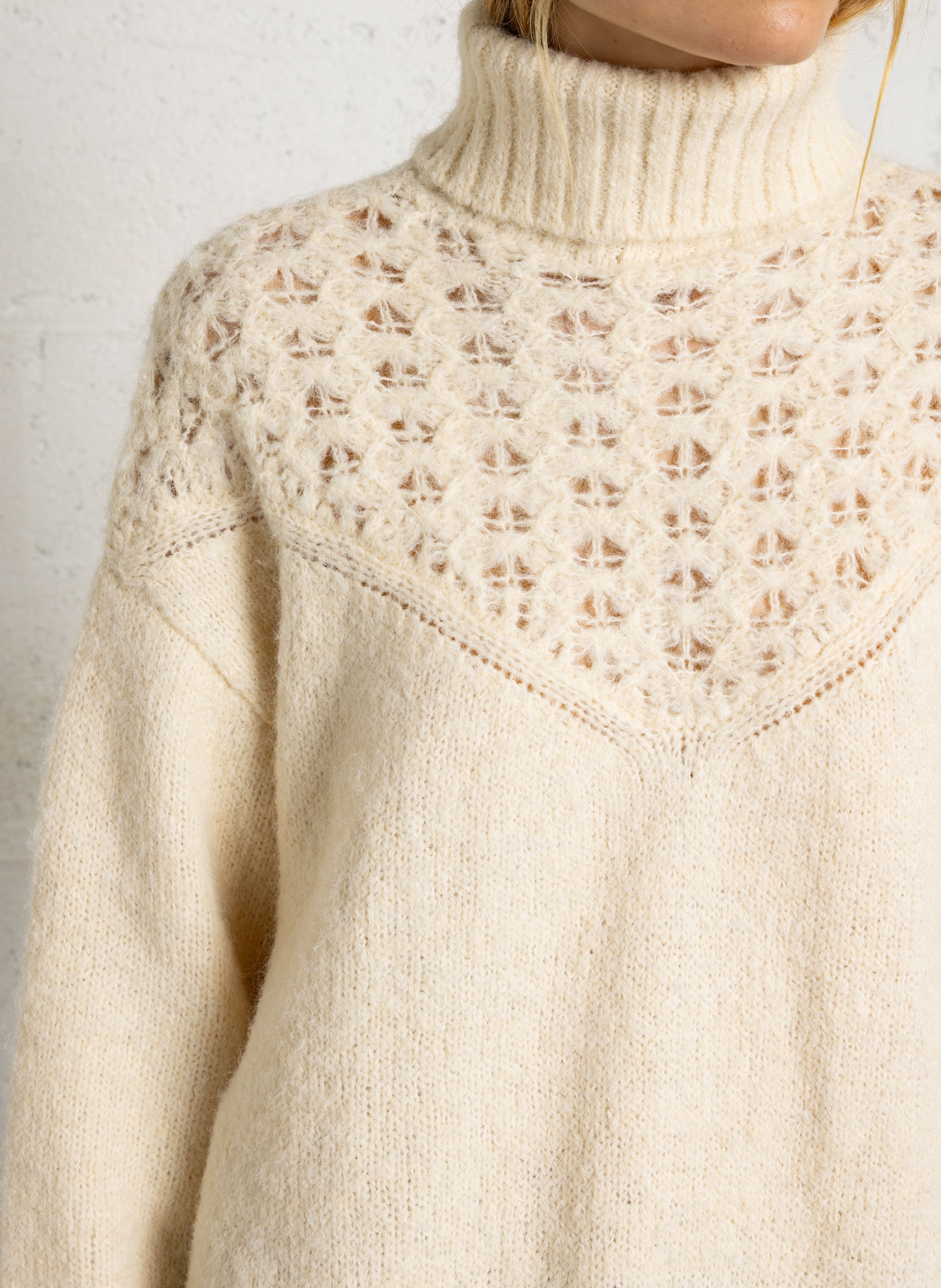 Loose-fit turtleneck sweater LA PETITE ETOILE Beige