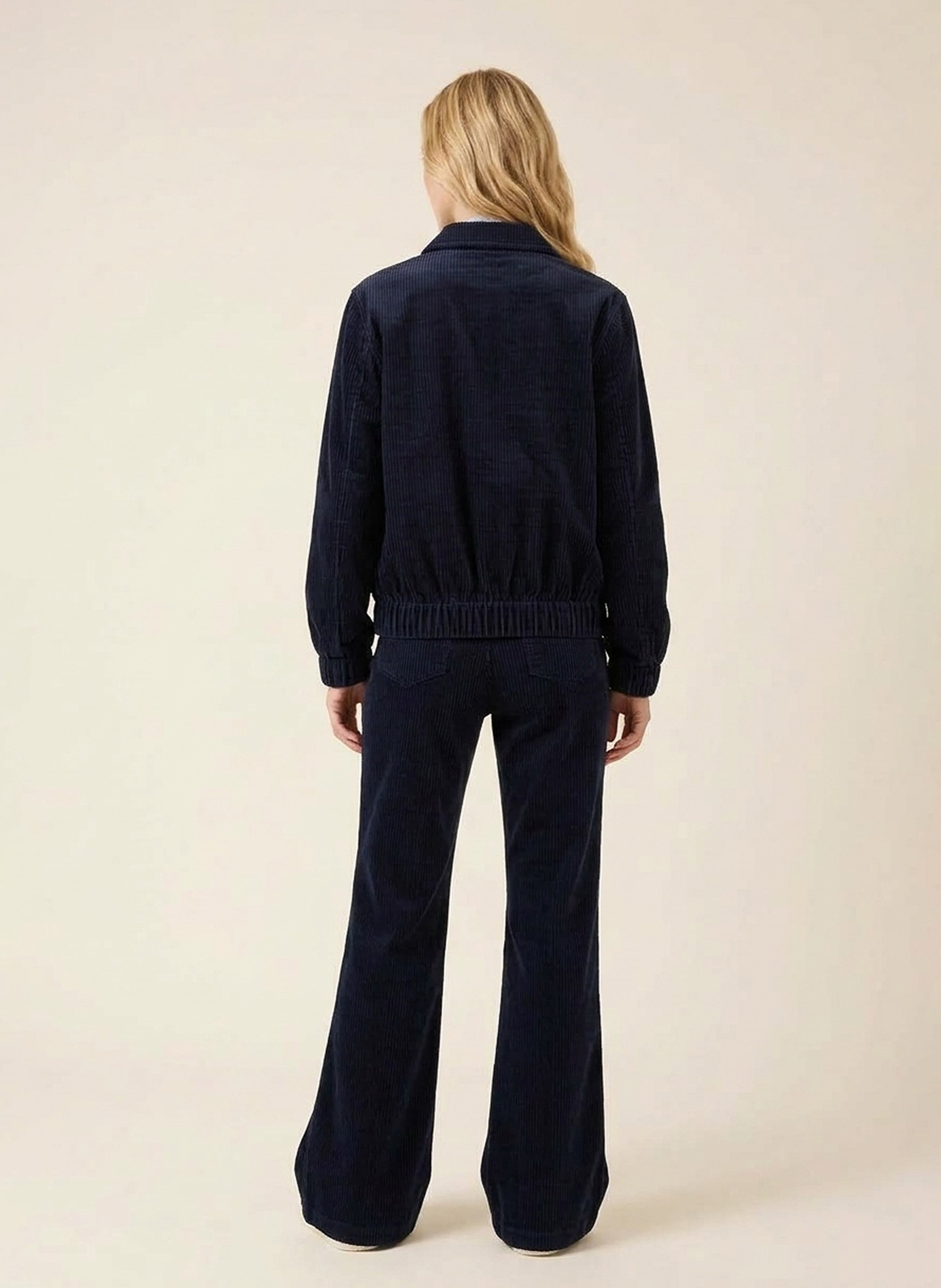 Straight corduroy cotton jacket KOOKAI Blue