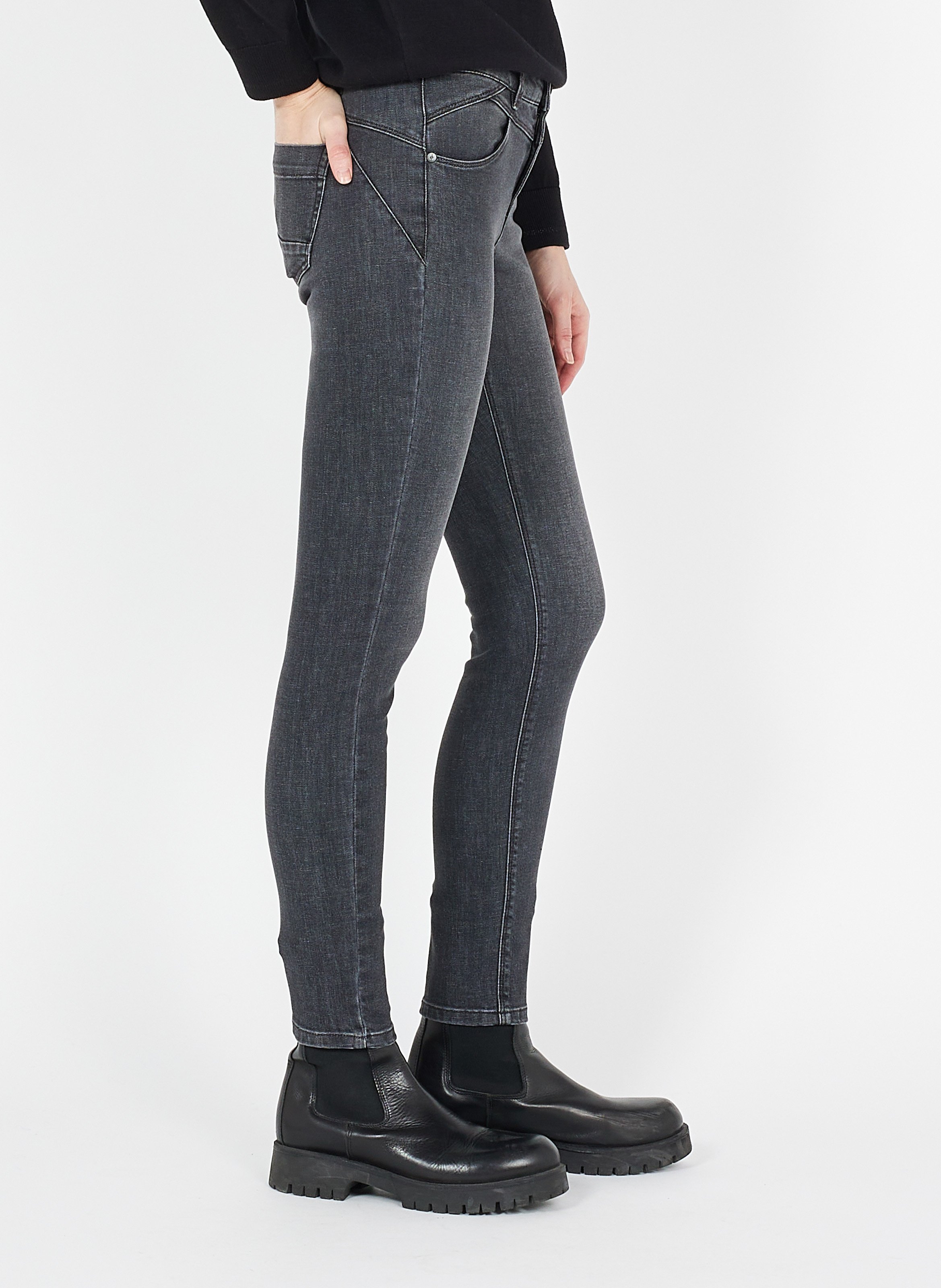 Jean slim en coton mélangé ONE STEP Gris