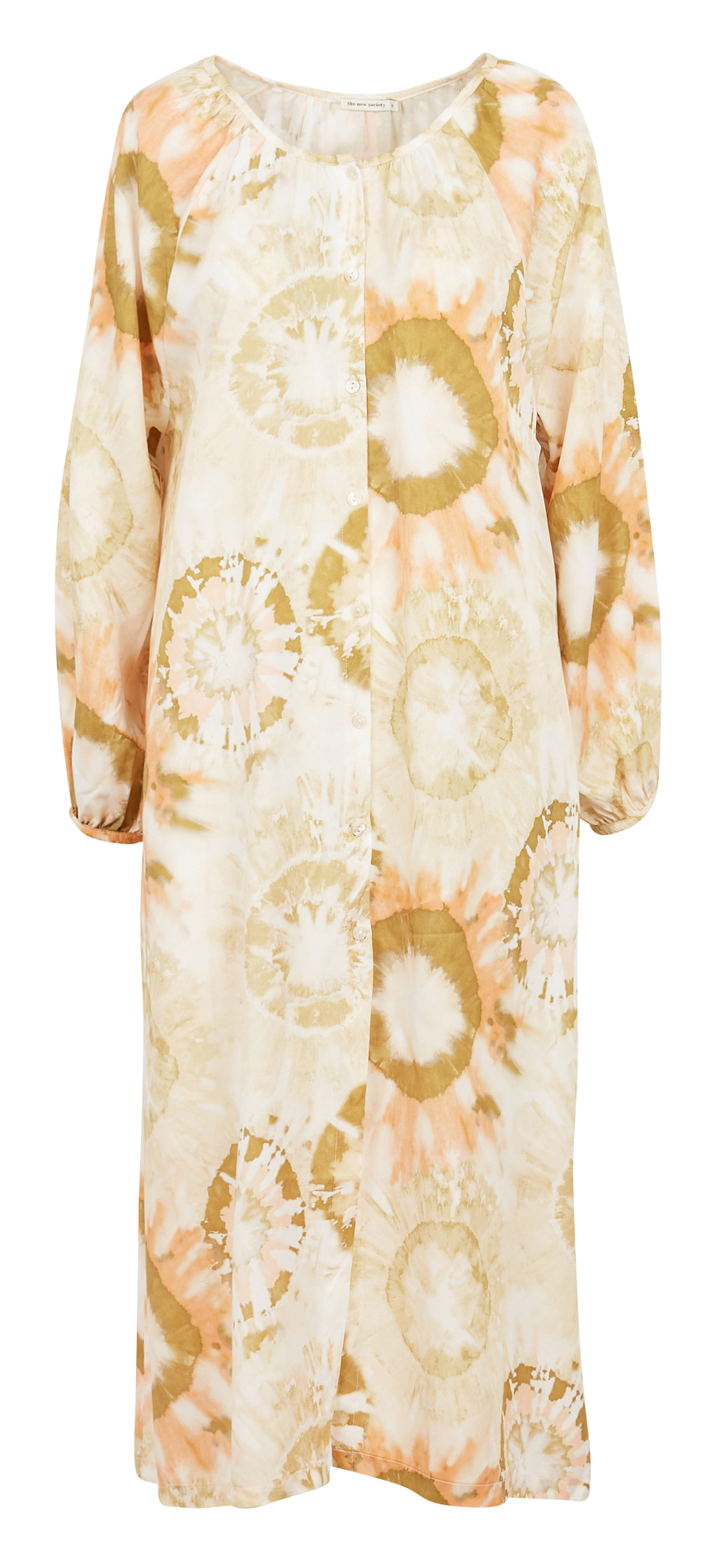 Round-neck printed midi dress THE NEW SOCIETY Multicolored