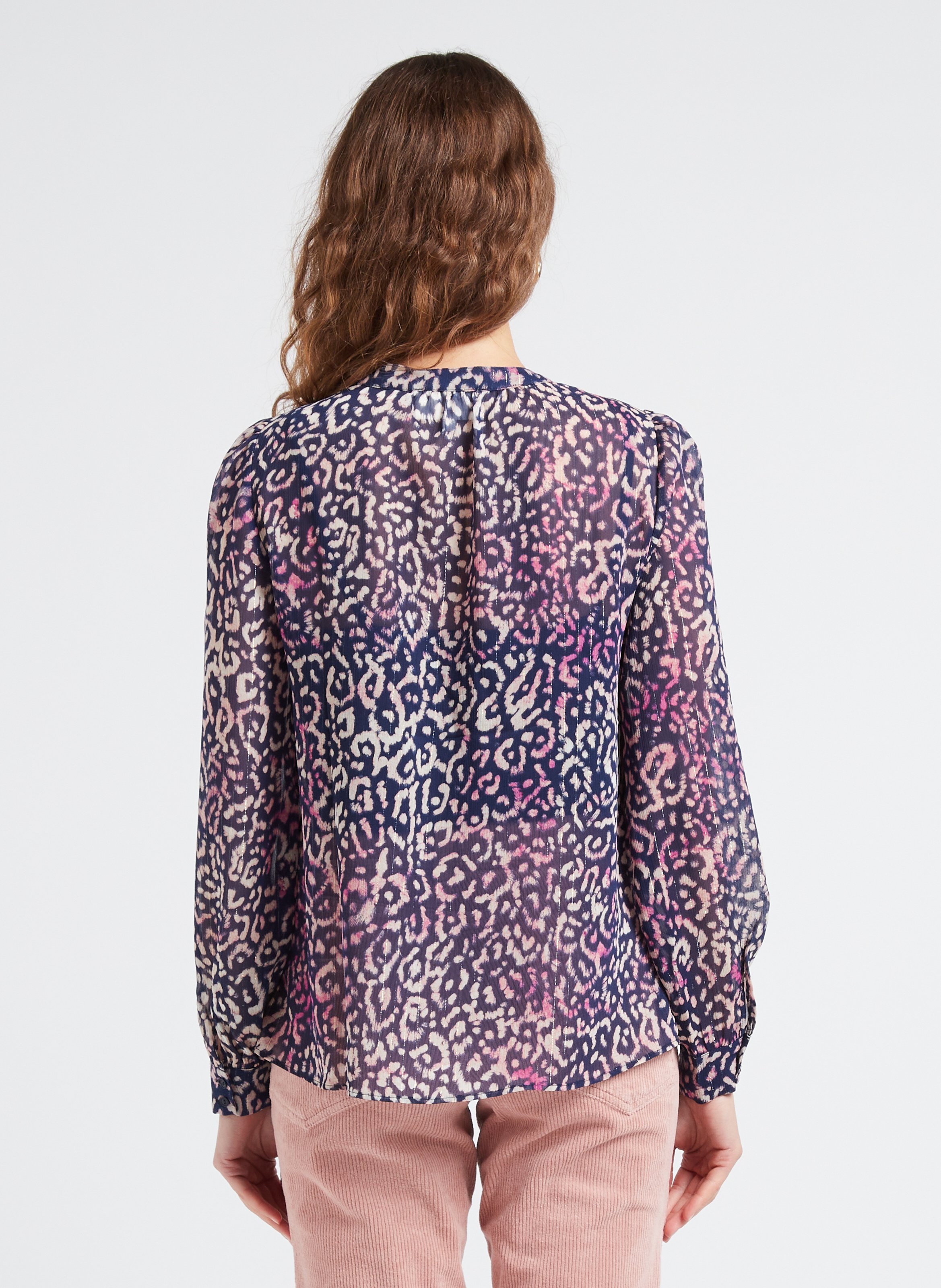 Express leopard best sale print blouse