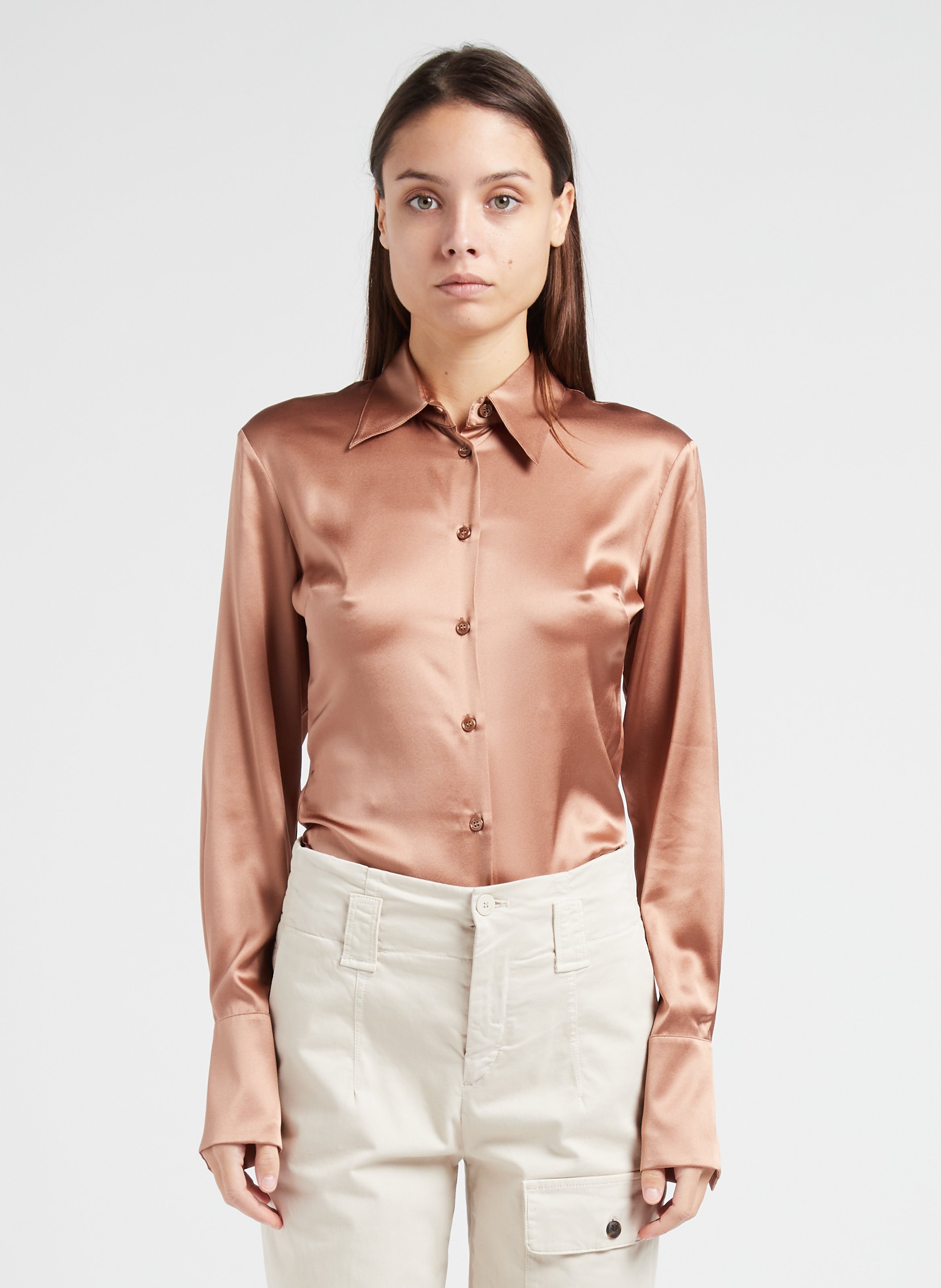 新品タグ付き　L'Appartement Washable Silk Shirt Washable Silk Shirt | Talbots