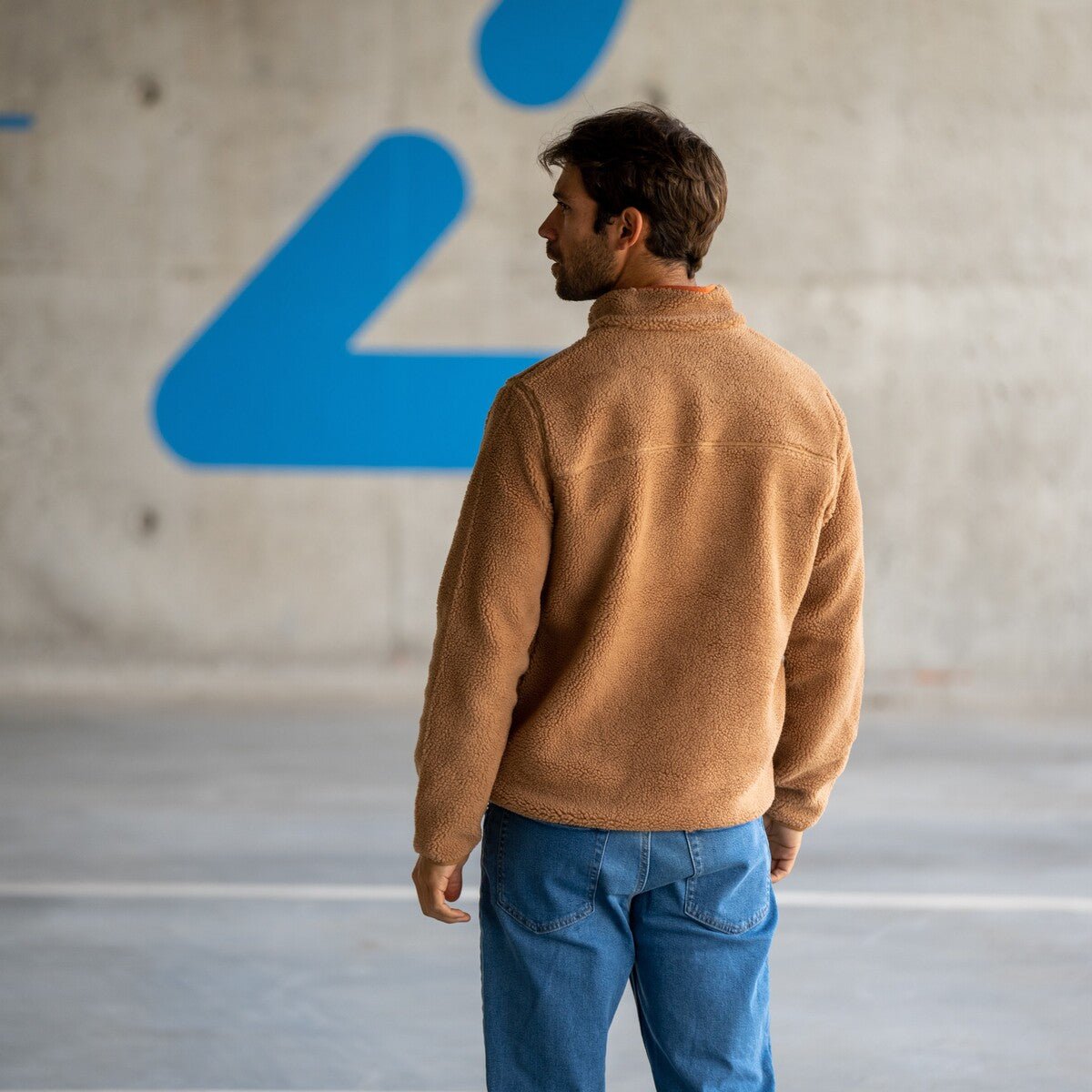 Sherpa zip-up pullover BILLYBELT Brown