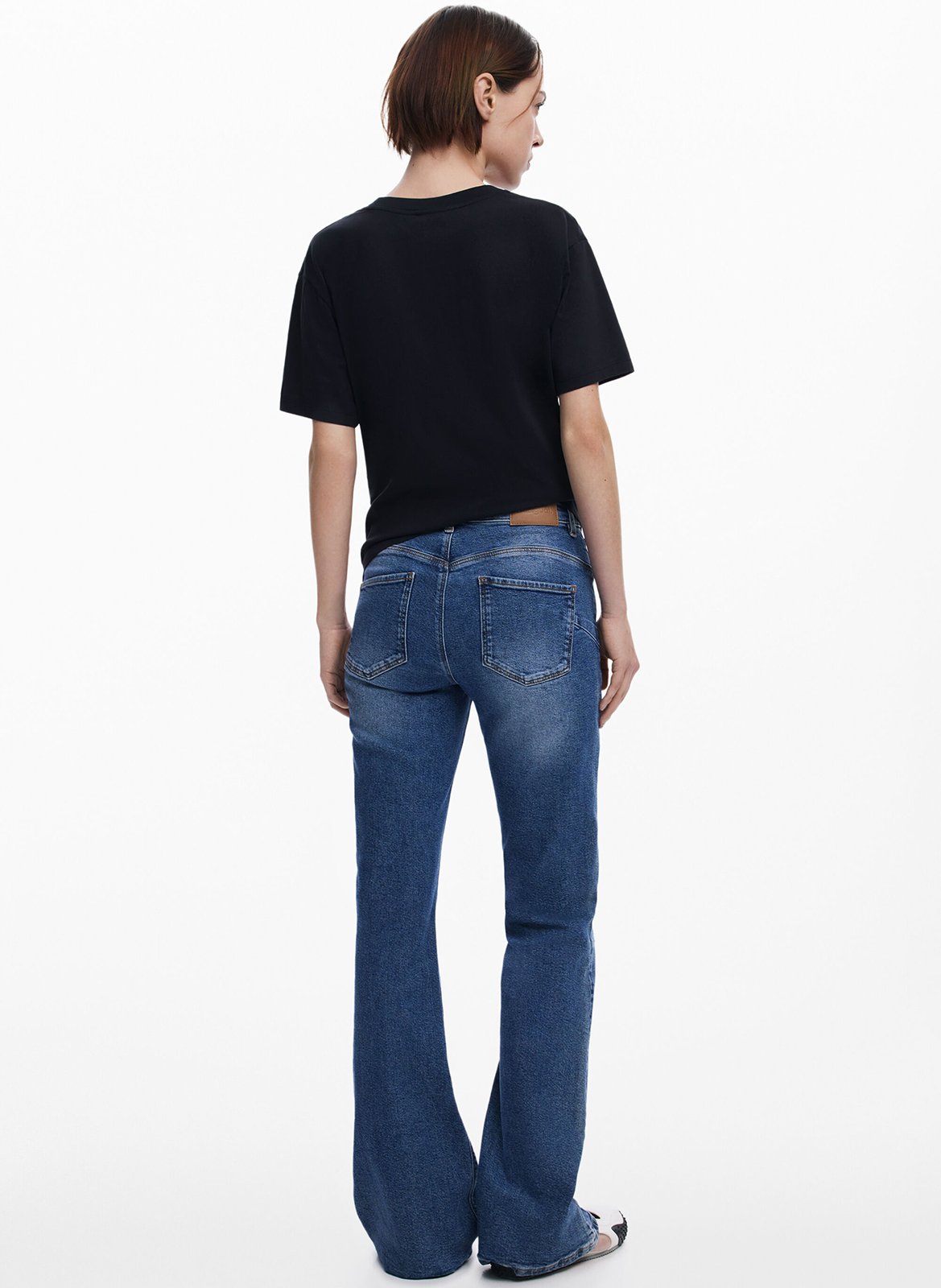 Tee-shirt col rond en coton DESIGUAL Noir