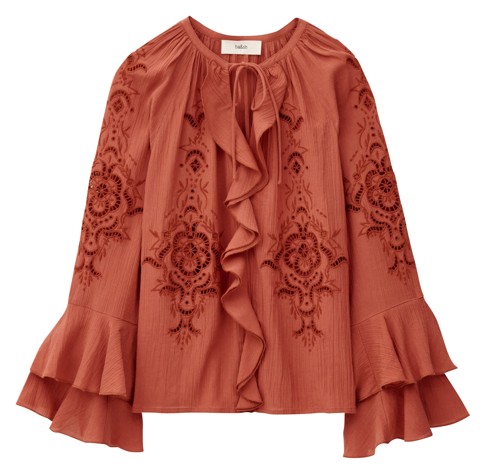 Oversized geborduurde blouse BA&SH Roze