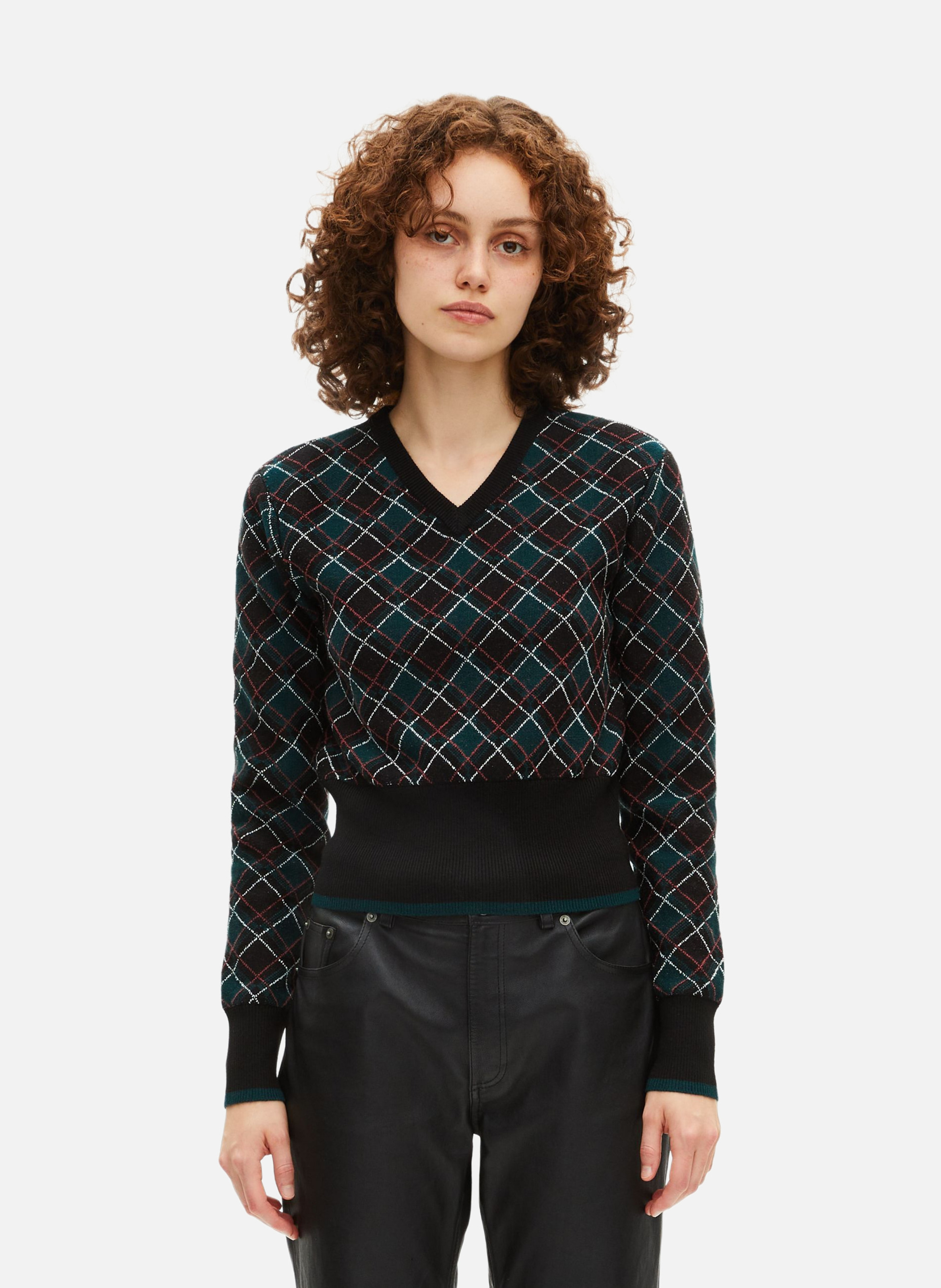 Checked sweater THE KOOPLES Black