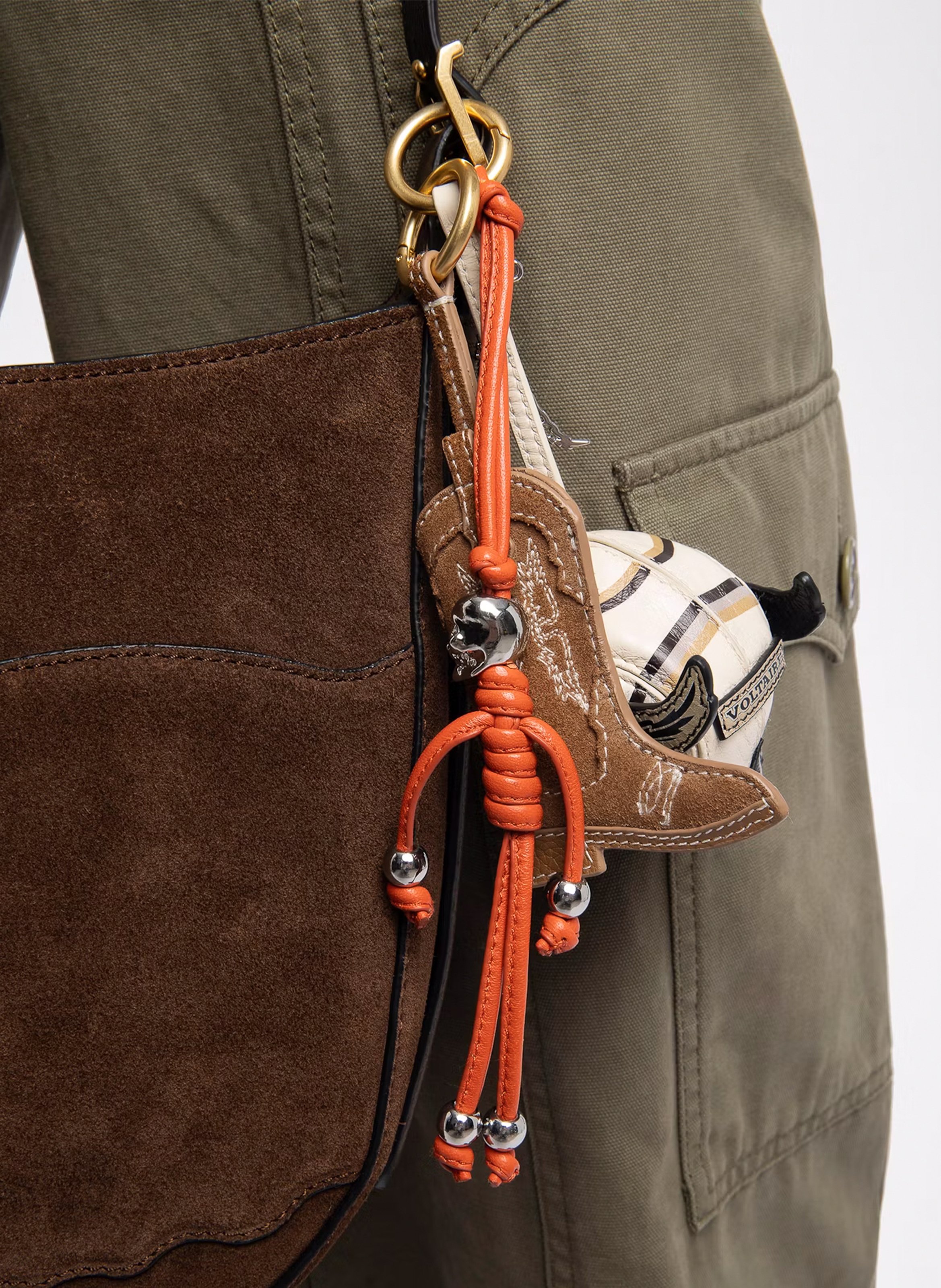 Zizi - Schlüsselanhänger aus Leder ZADIG&VOLTAIRE Orange