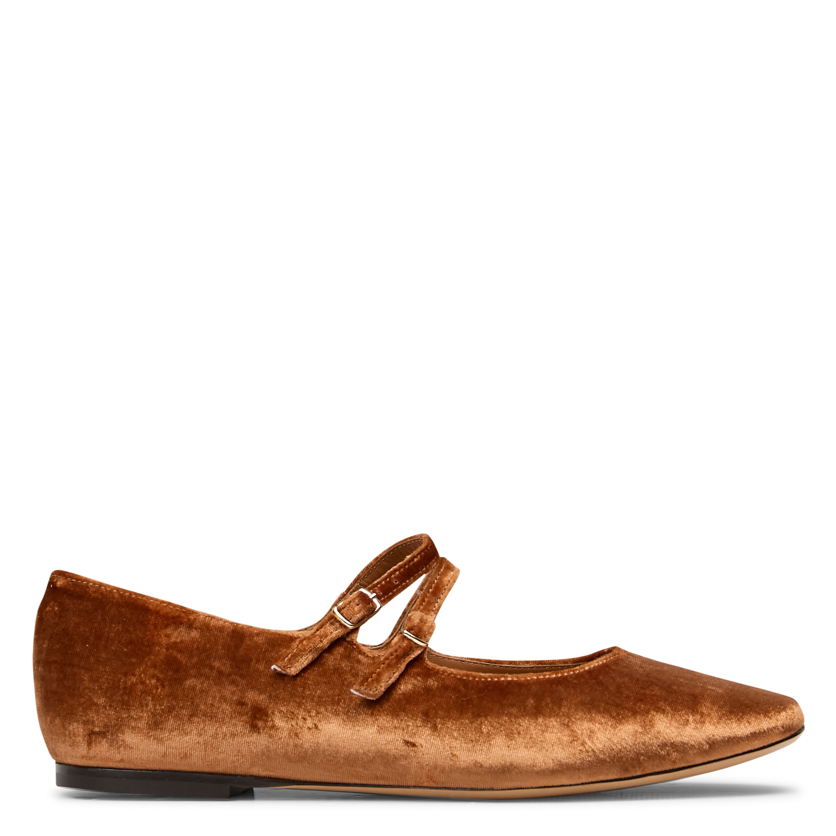 Silk ballerina flats RIVECOUR Brown