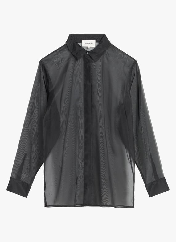 COLLUSION - Chemise courte en taffetas à imprimé renaissance COLLUSION - Chemise courte en taffetas à imprimé renaissance