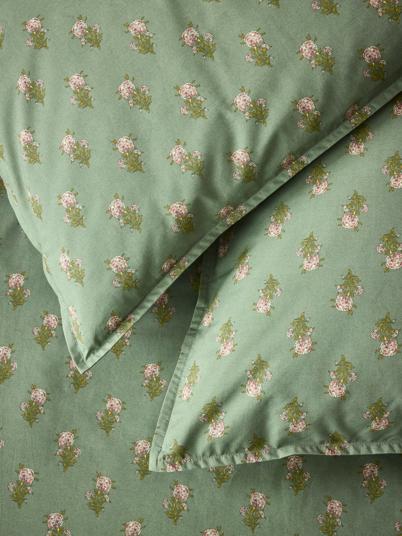 Cotton percale pillowcase "antoinette" CYRILLUS Green