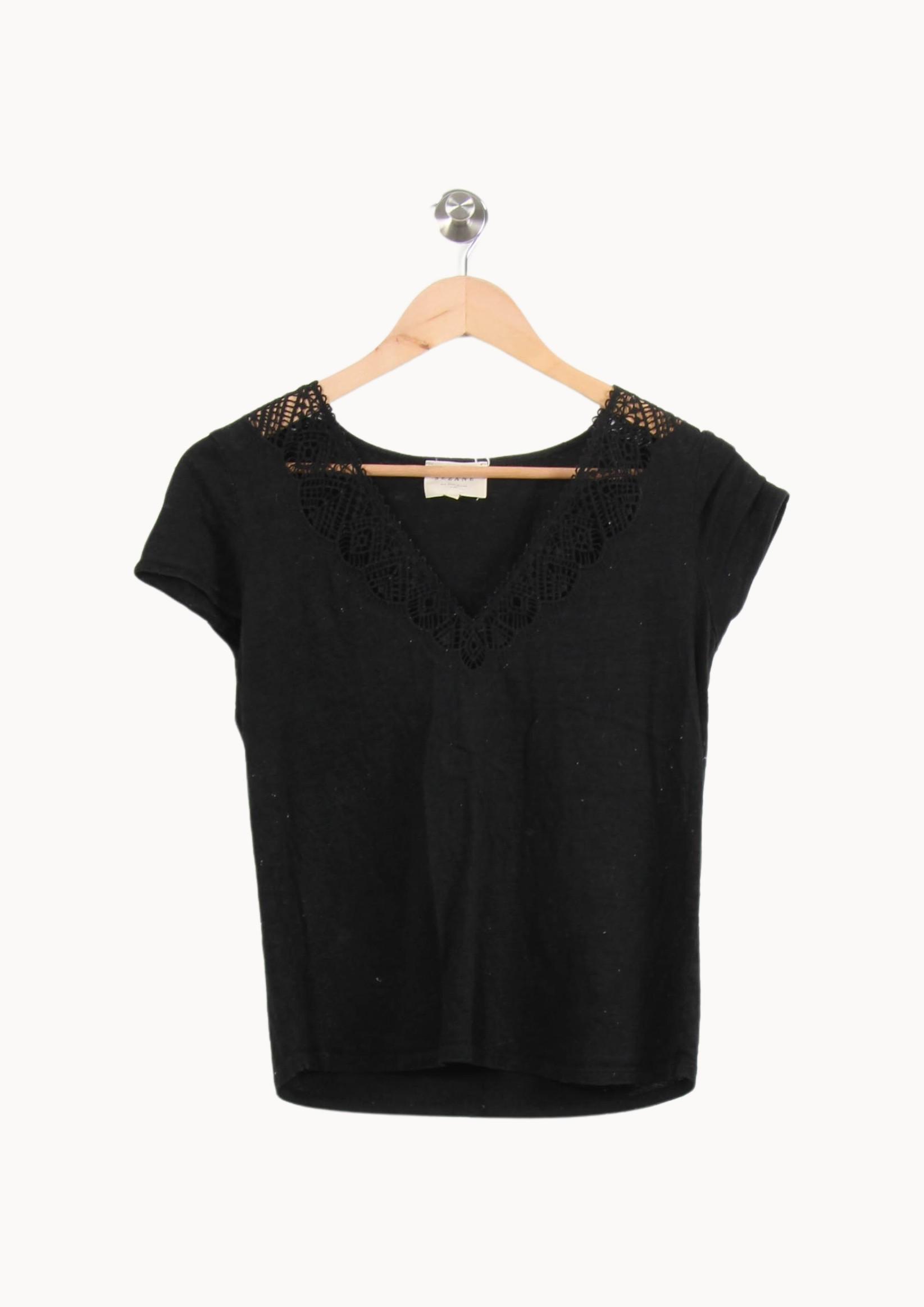 Tommy Badge T-shirt SEZANE - Seconde main Black
