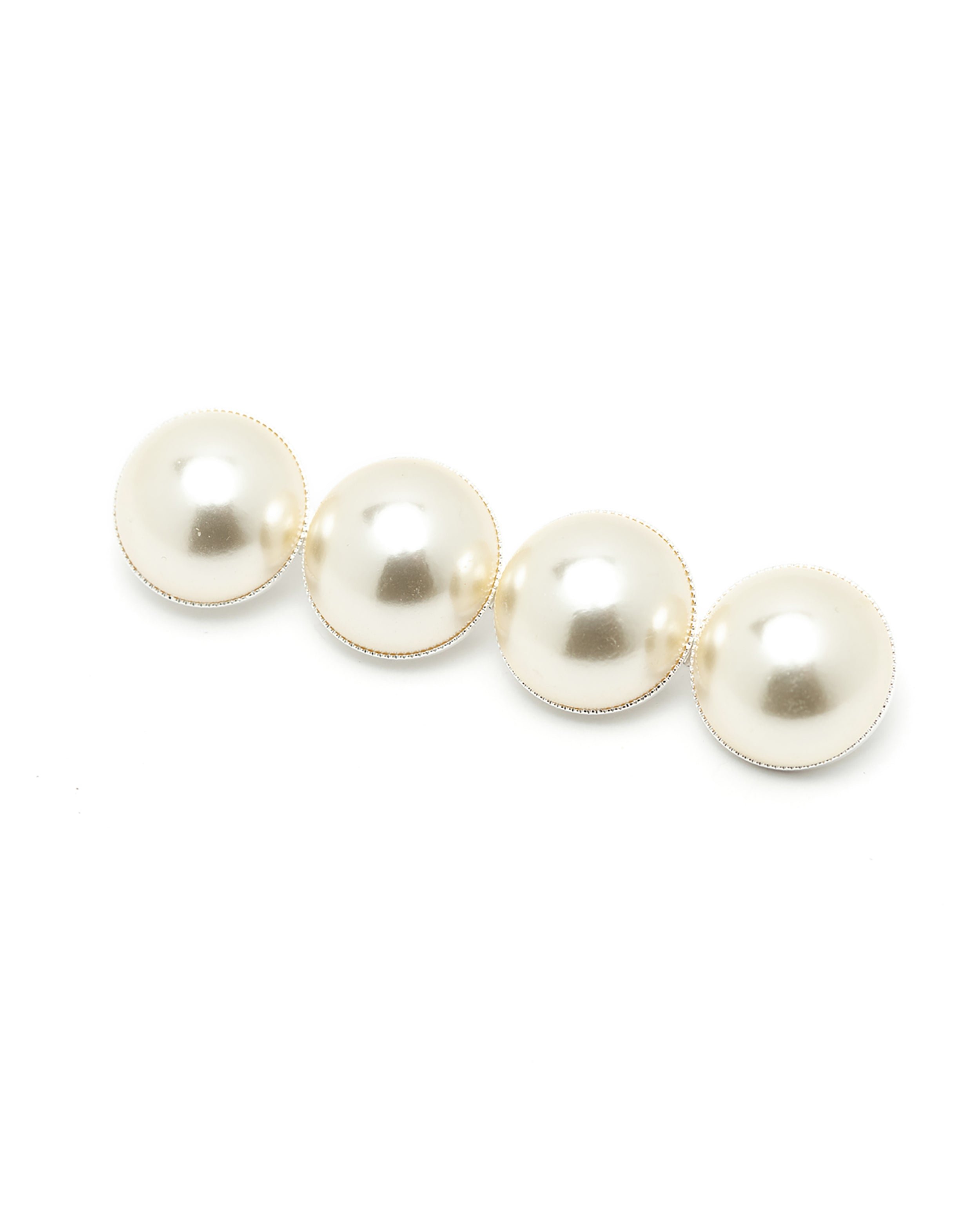 Silver plated pearl brooch MONSIEUR SIMONE Silver