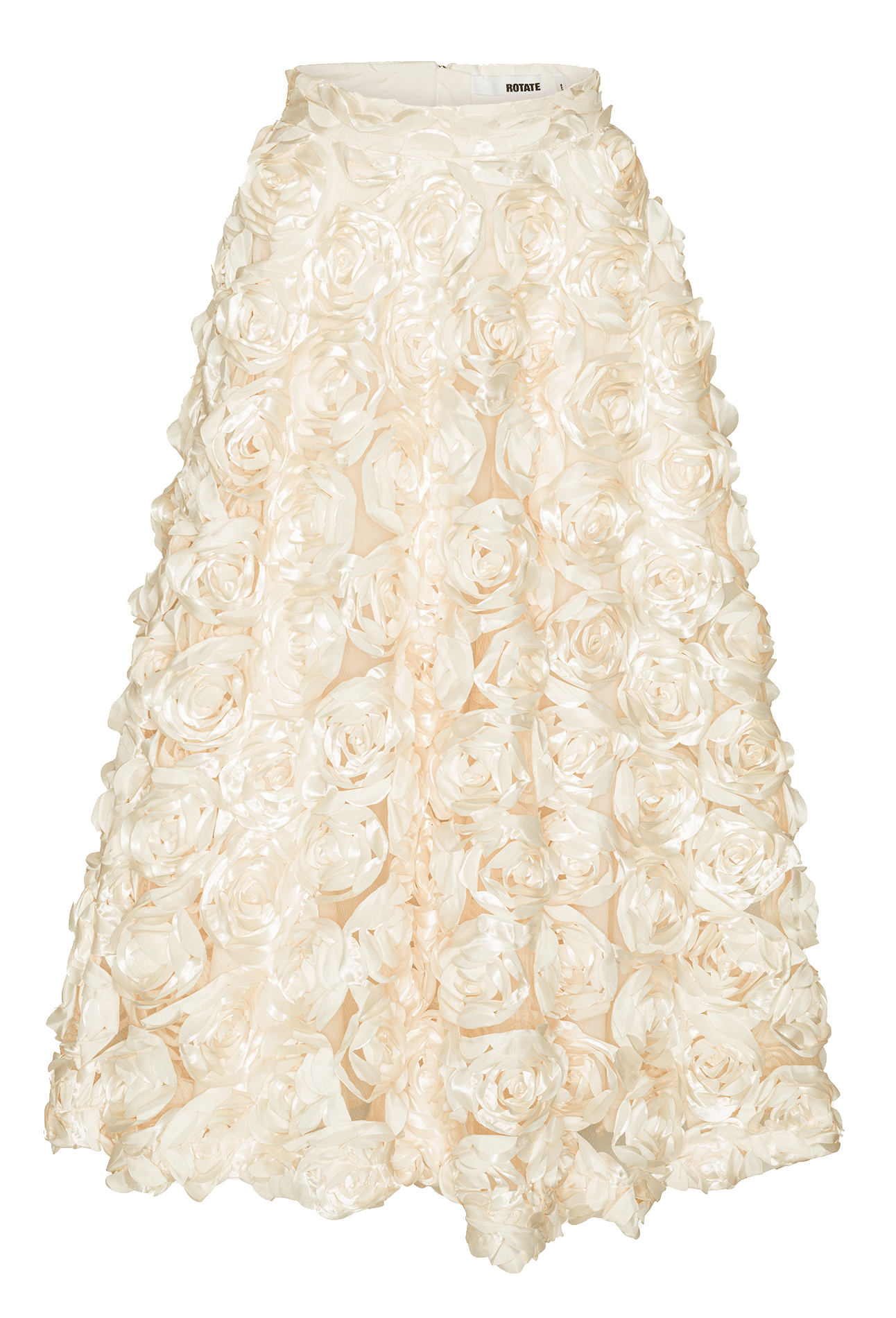 Jupe longue fleurie ROTATE Blanc