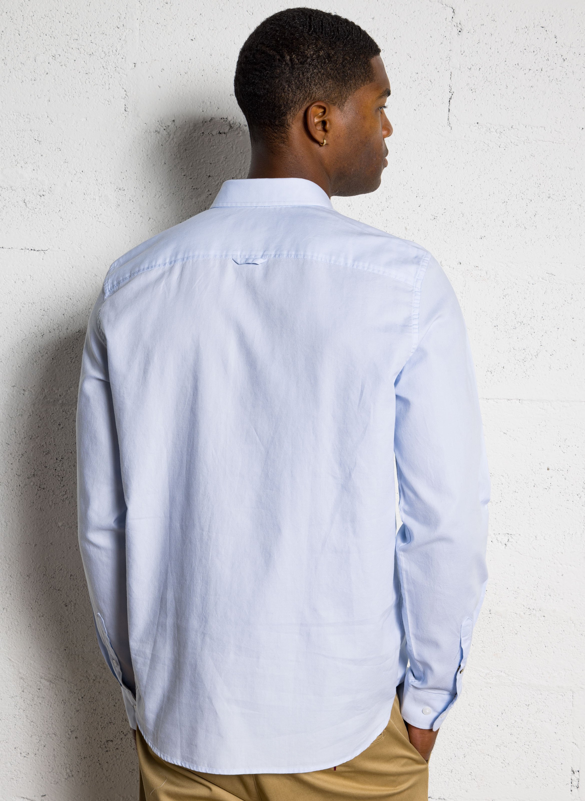 Chemise col américain en coton CHEVIGNON Bleu