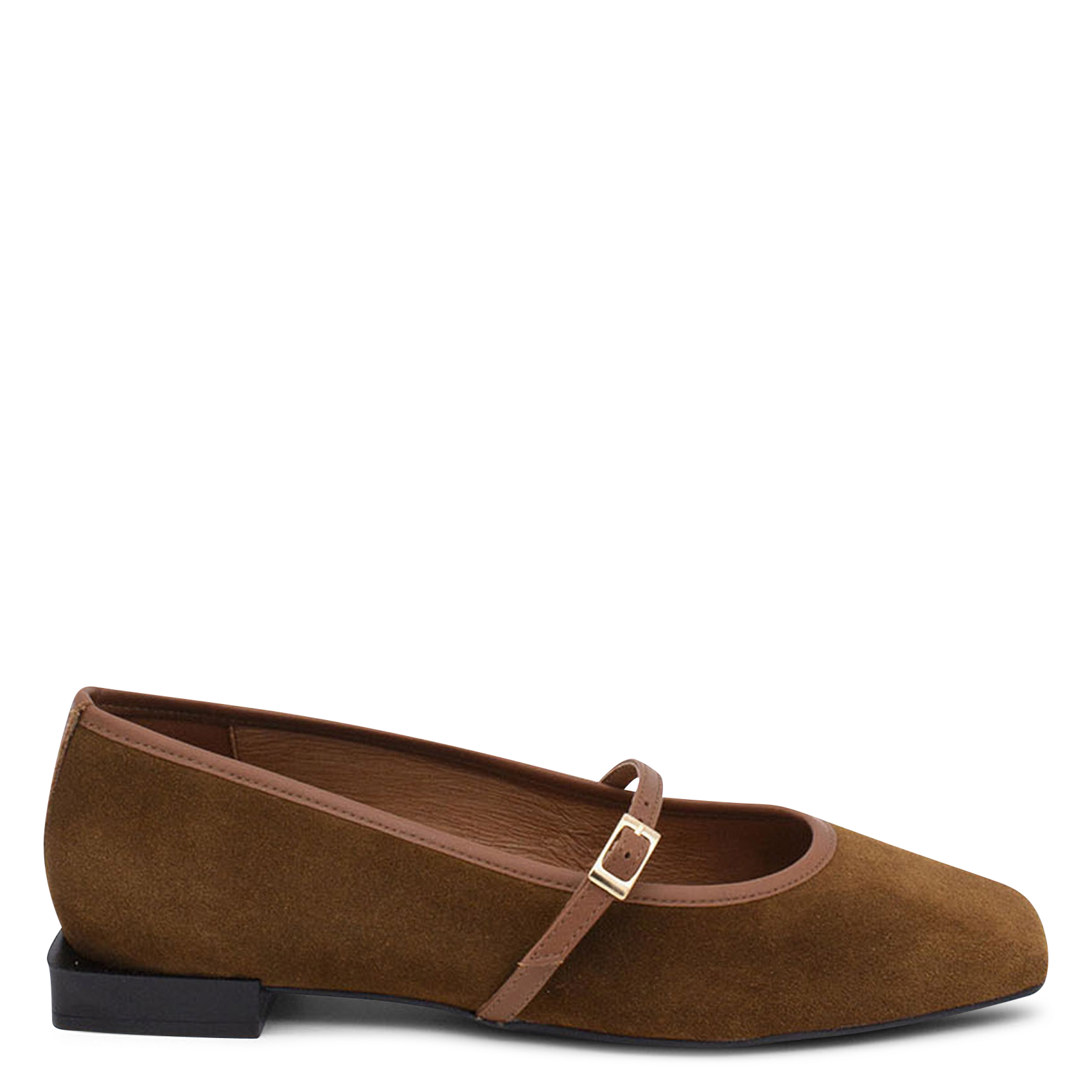 Suede ballet pumps ANGEL ALARCON Brown
