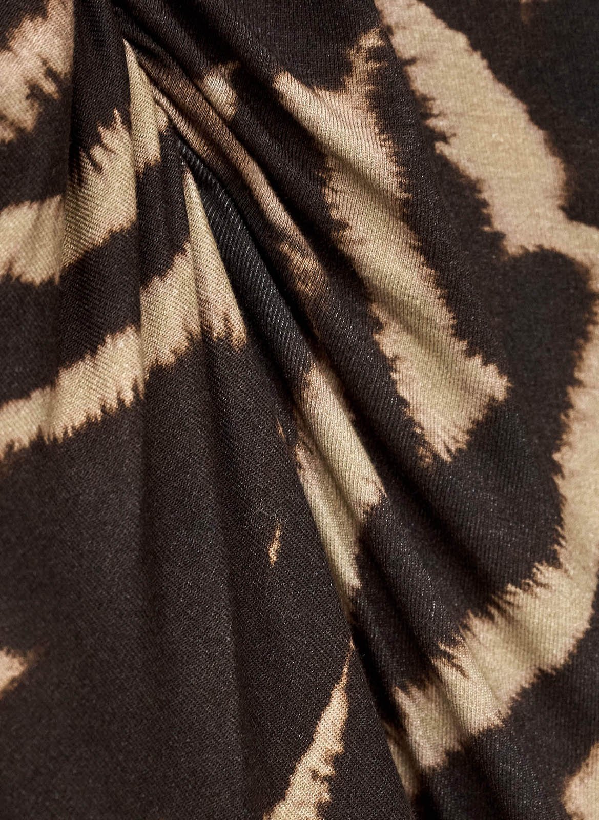 Robe longue col V imprimée BA&SH Marron