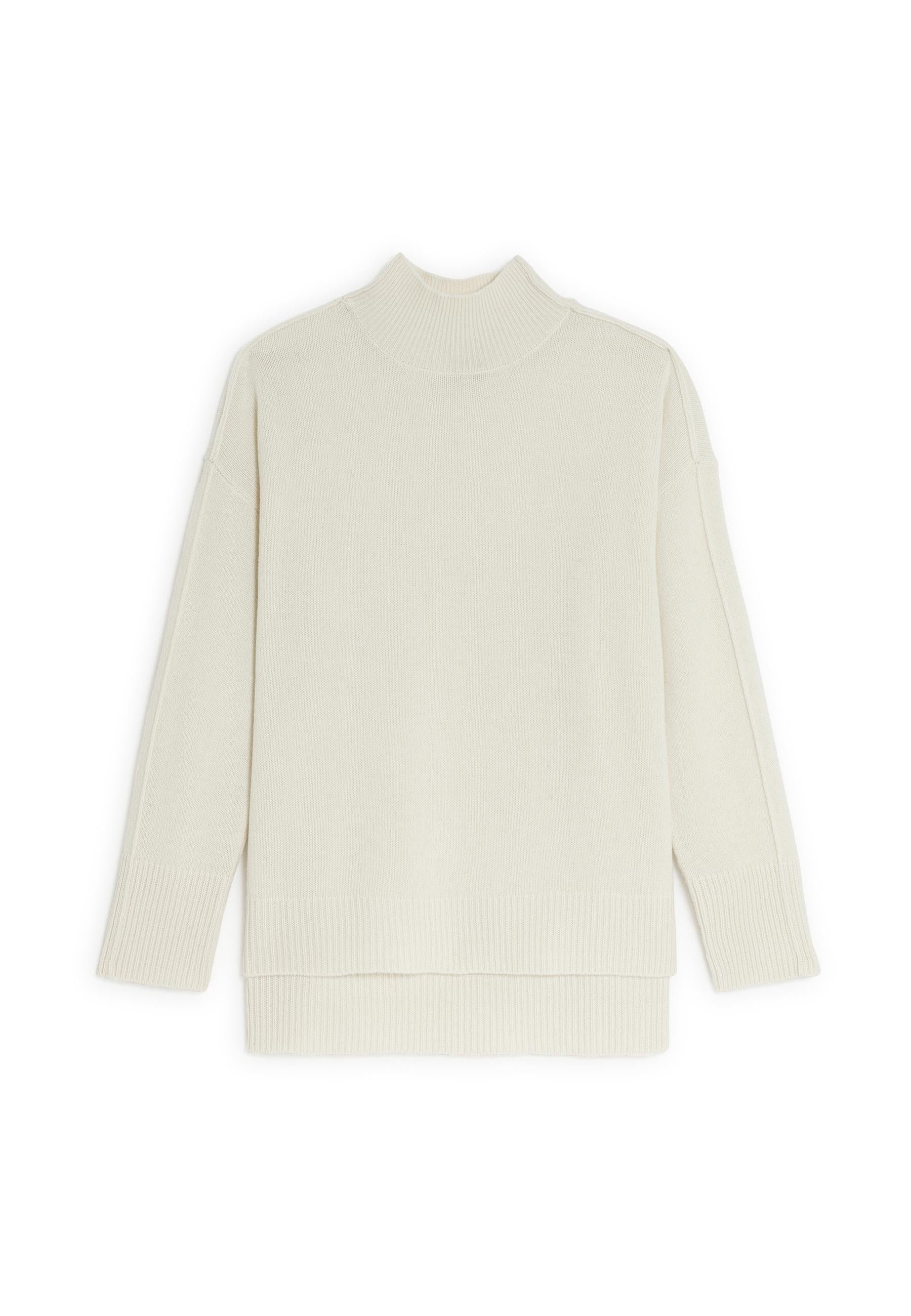 Oversized high-neck cashmere sweater RODIER White