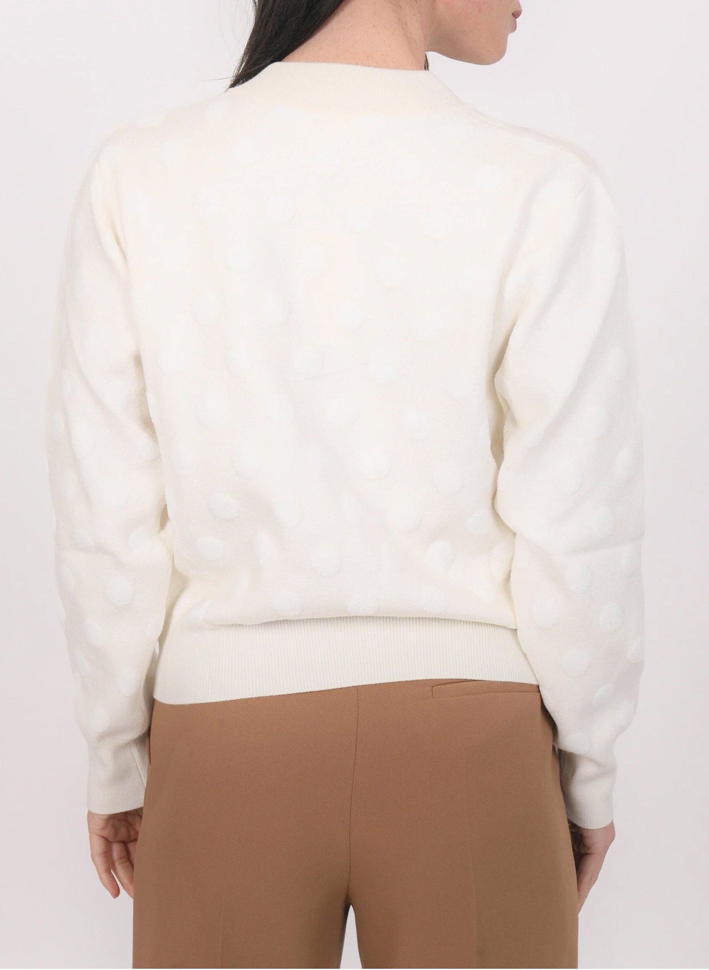 Pull oversize col rond  KOOKAI Blanc