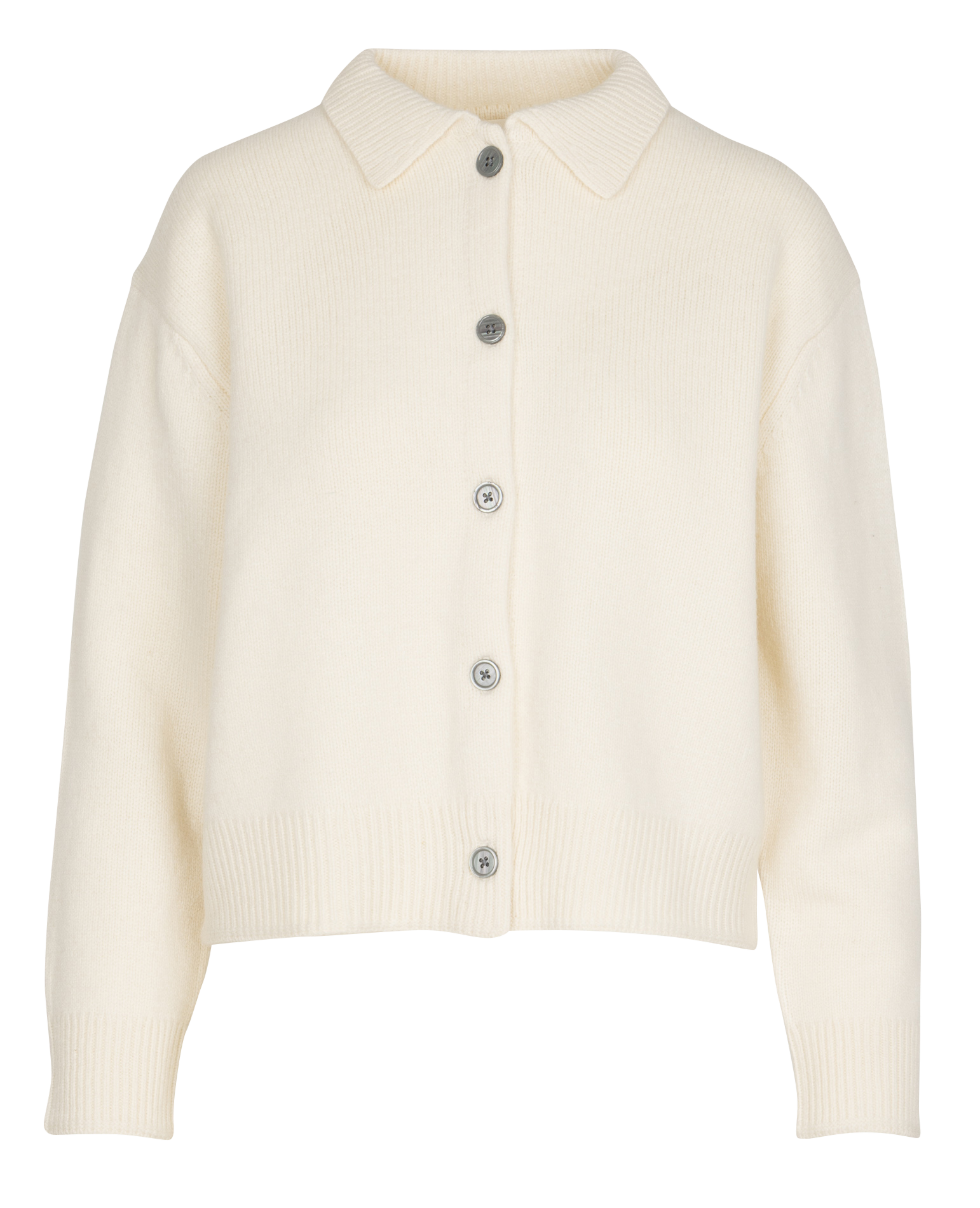 Short solid color wool cardigan MAISON 123 White