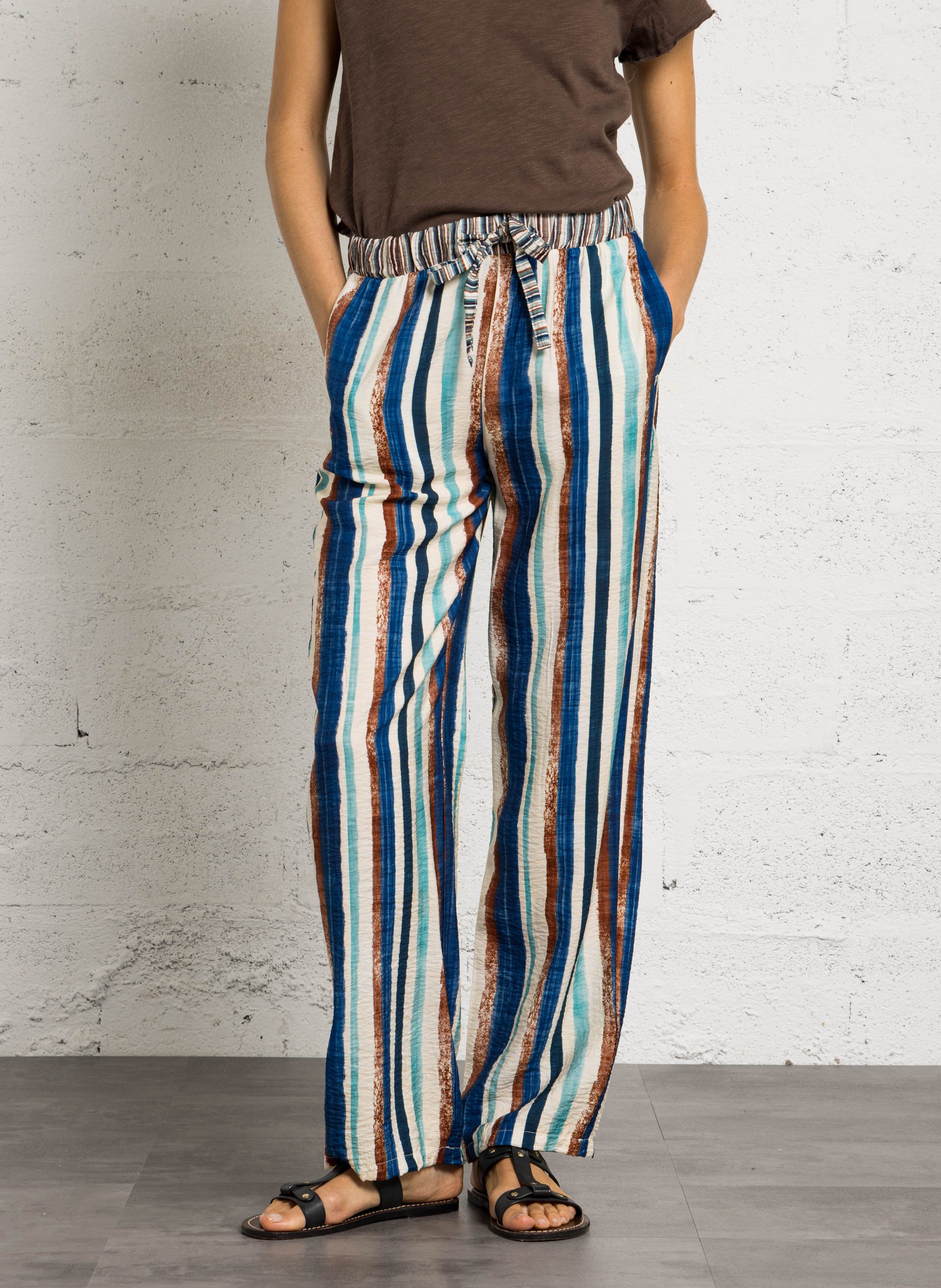 Pantalon droit imprimé PLEASE Multicolore