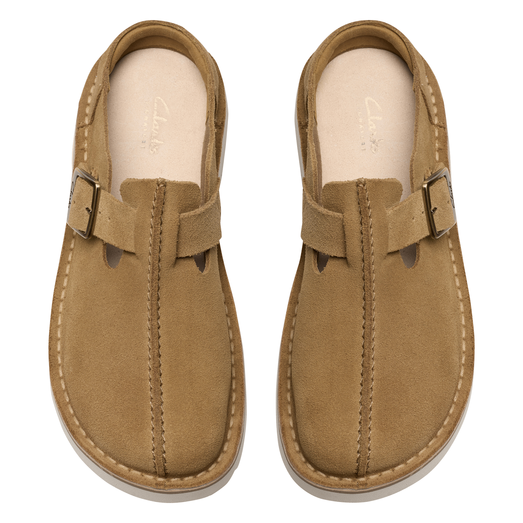 Leather mules CLARKS Brown