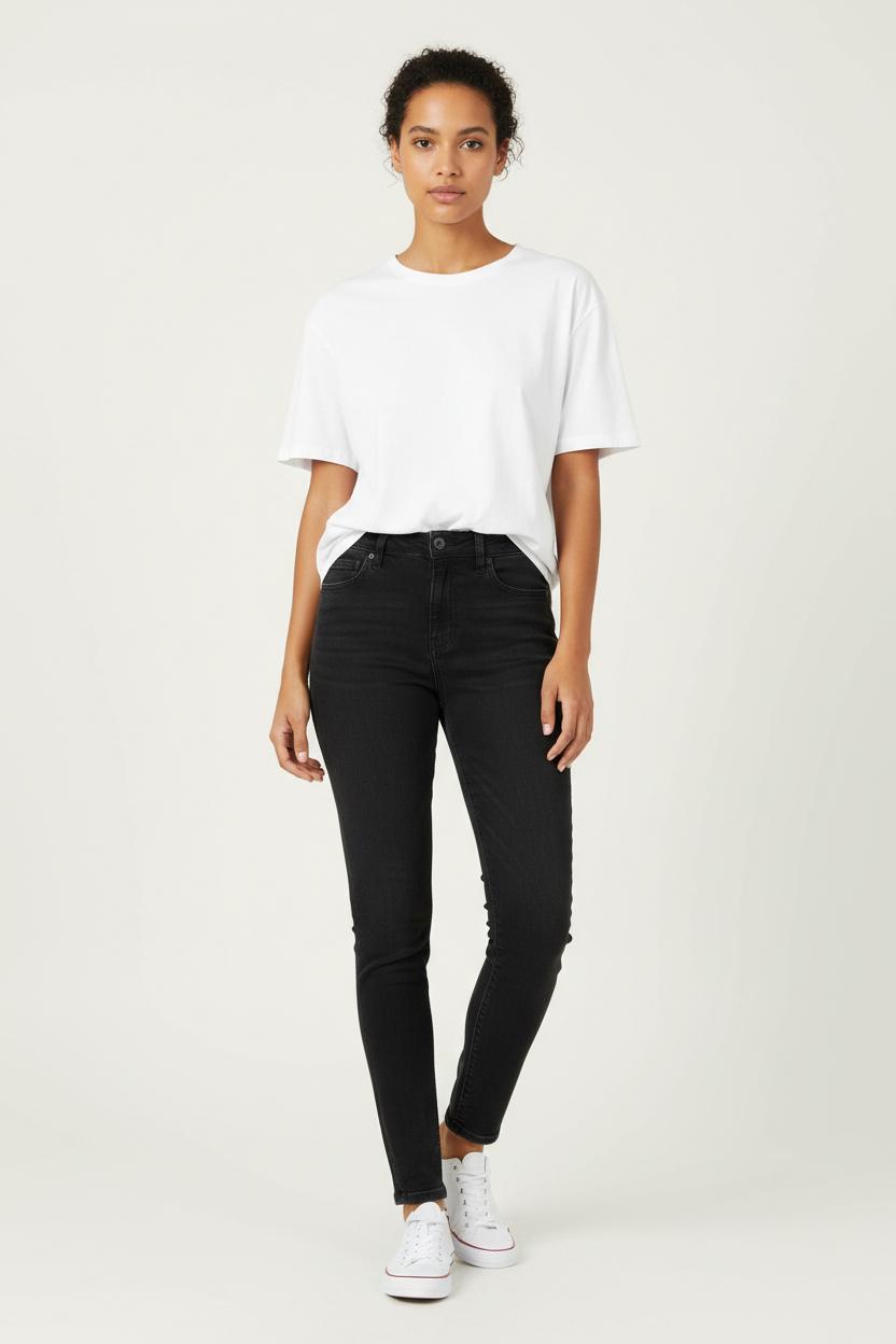 Cropped slim jeans with studs COMPTOIR DES COTONNIERS - Seconde main Grey