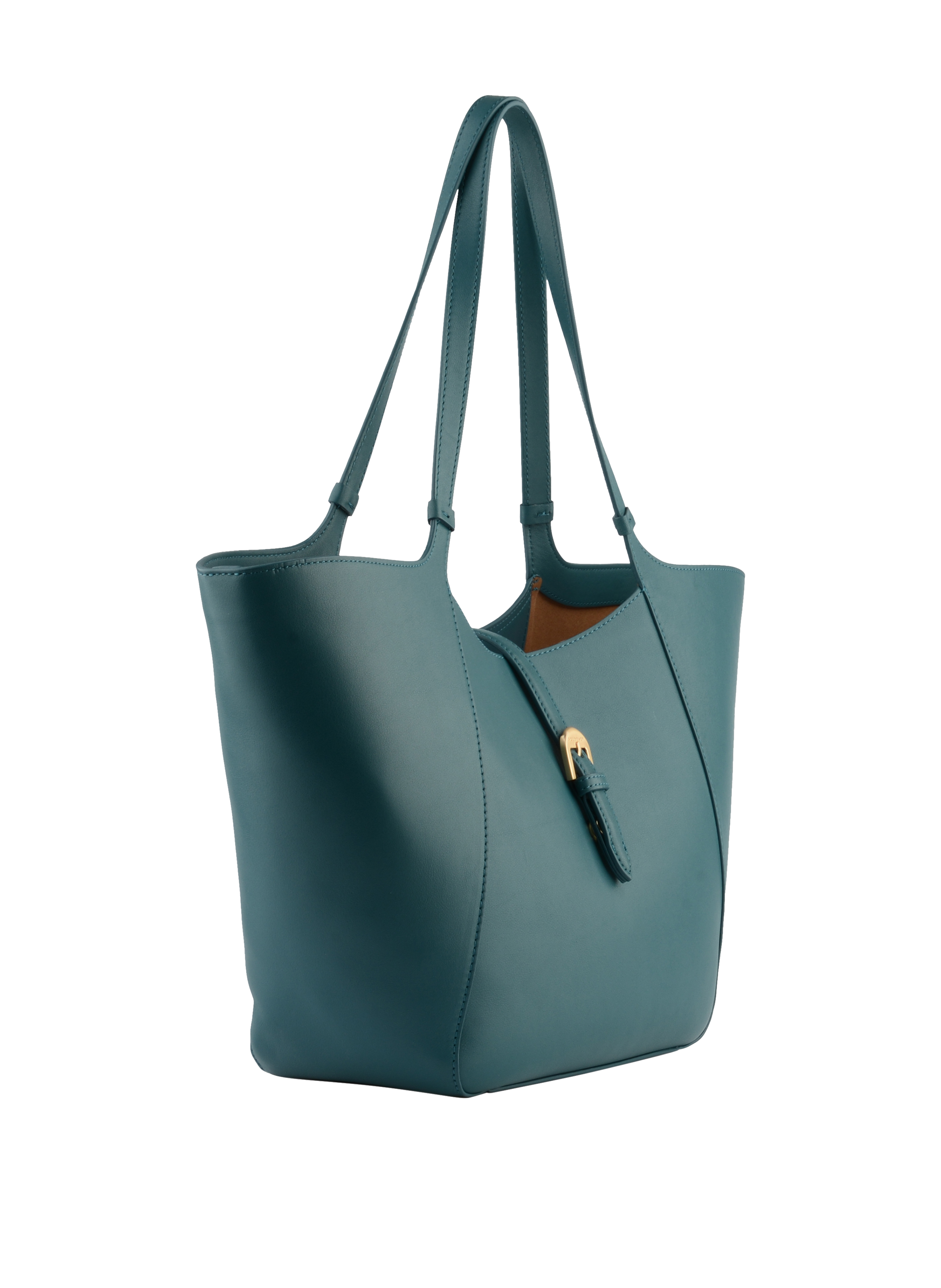 Calfskin leather shoulder bag Blue