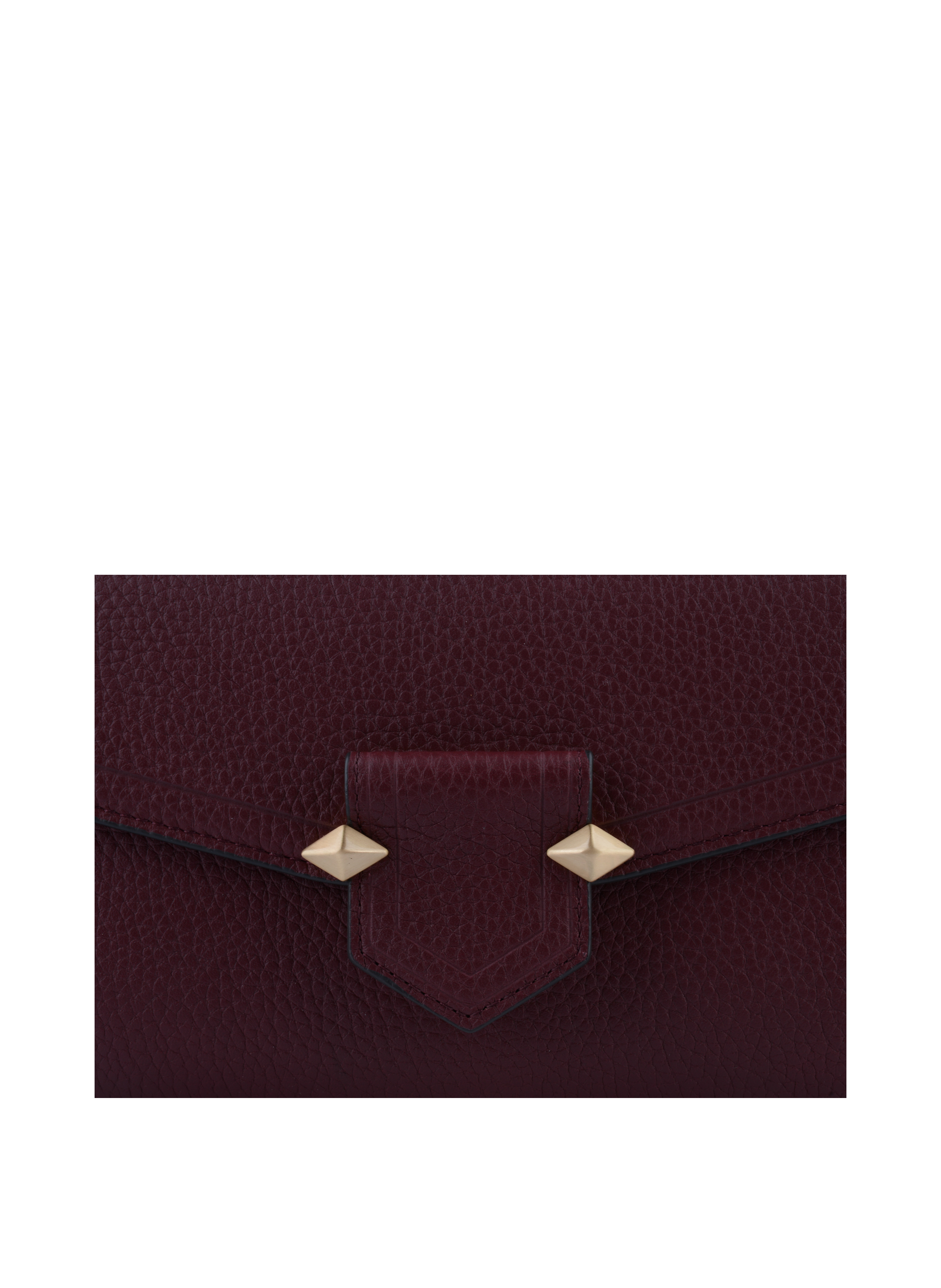 Calfskin leather shoulder bag Red
