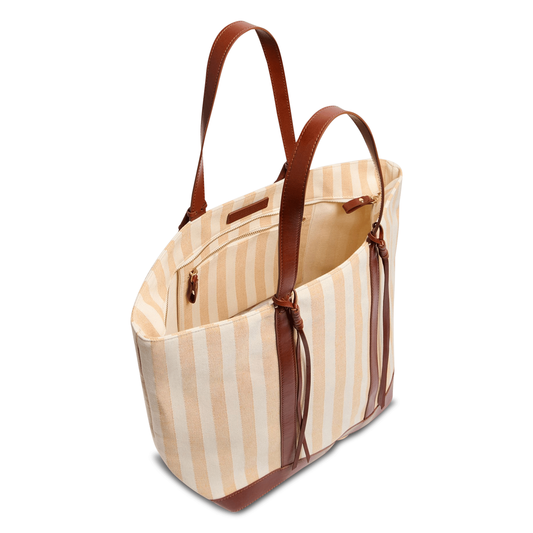 Gestreepte shopper VANESSA BRUNO Geel