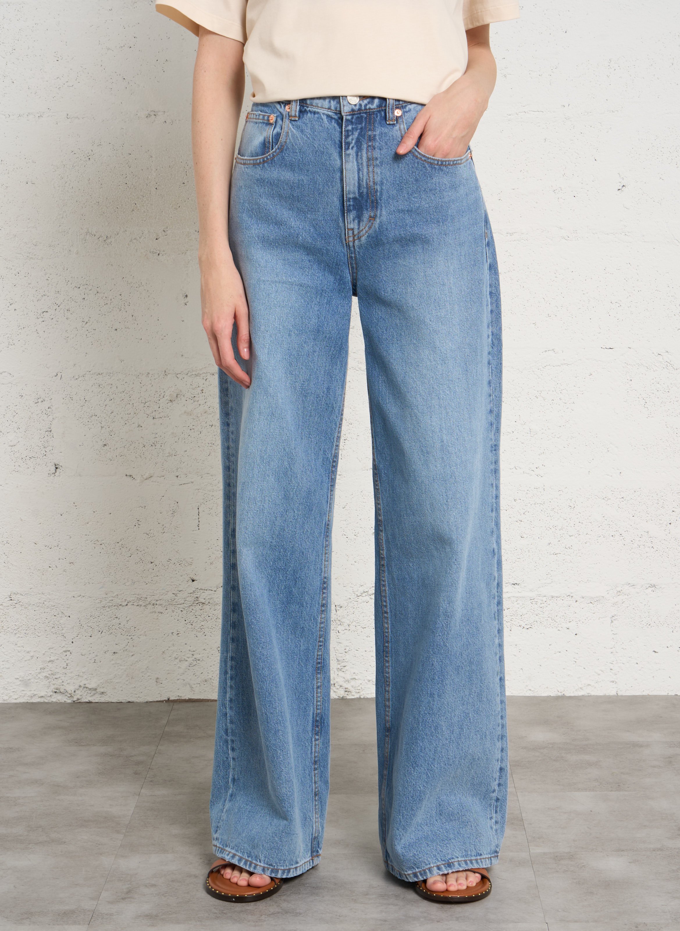 Jean évasé en coton LAB DIP