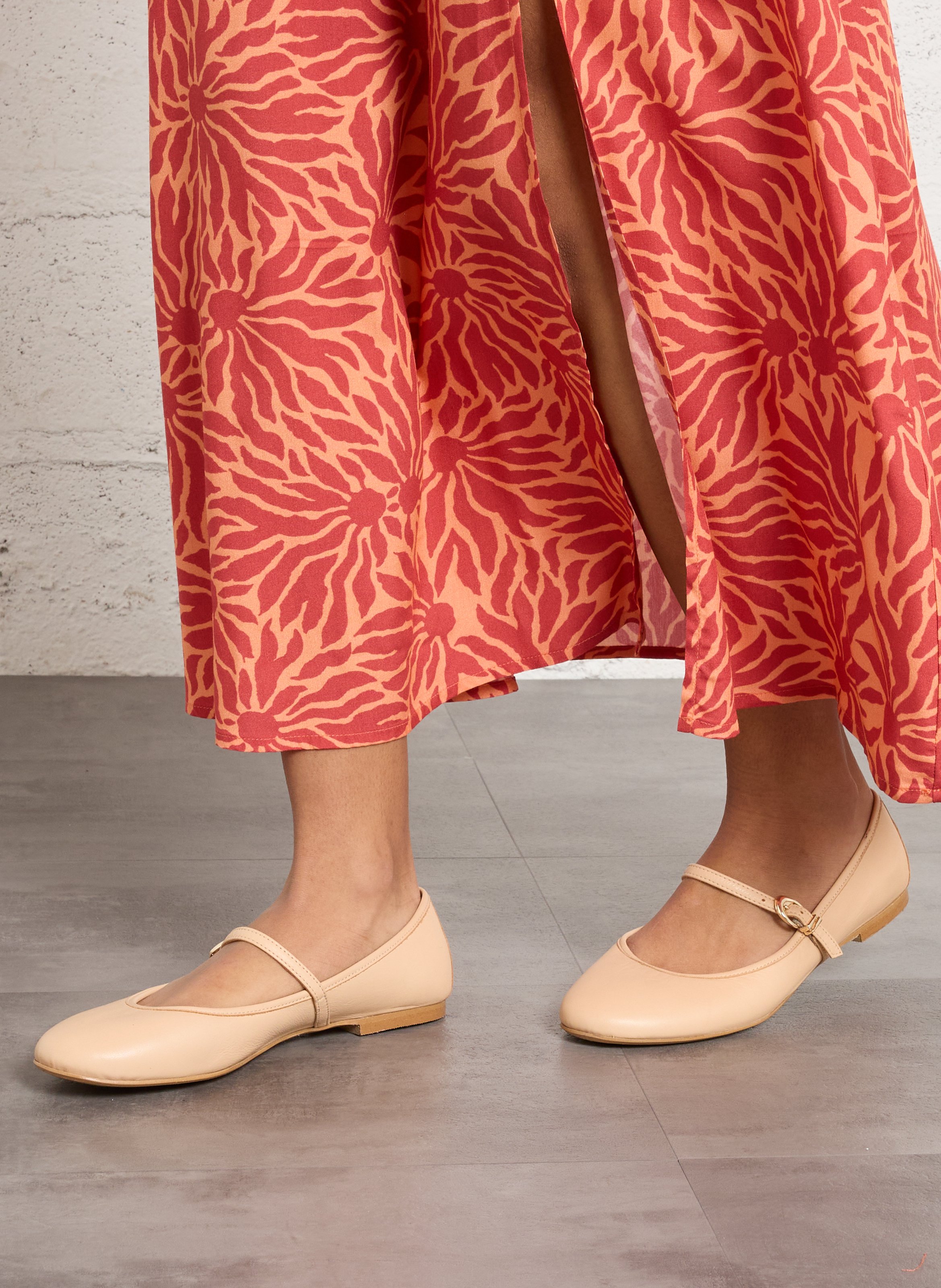 Ballerines en cuir BOCAGE Rose