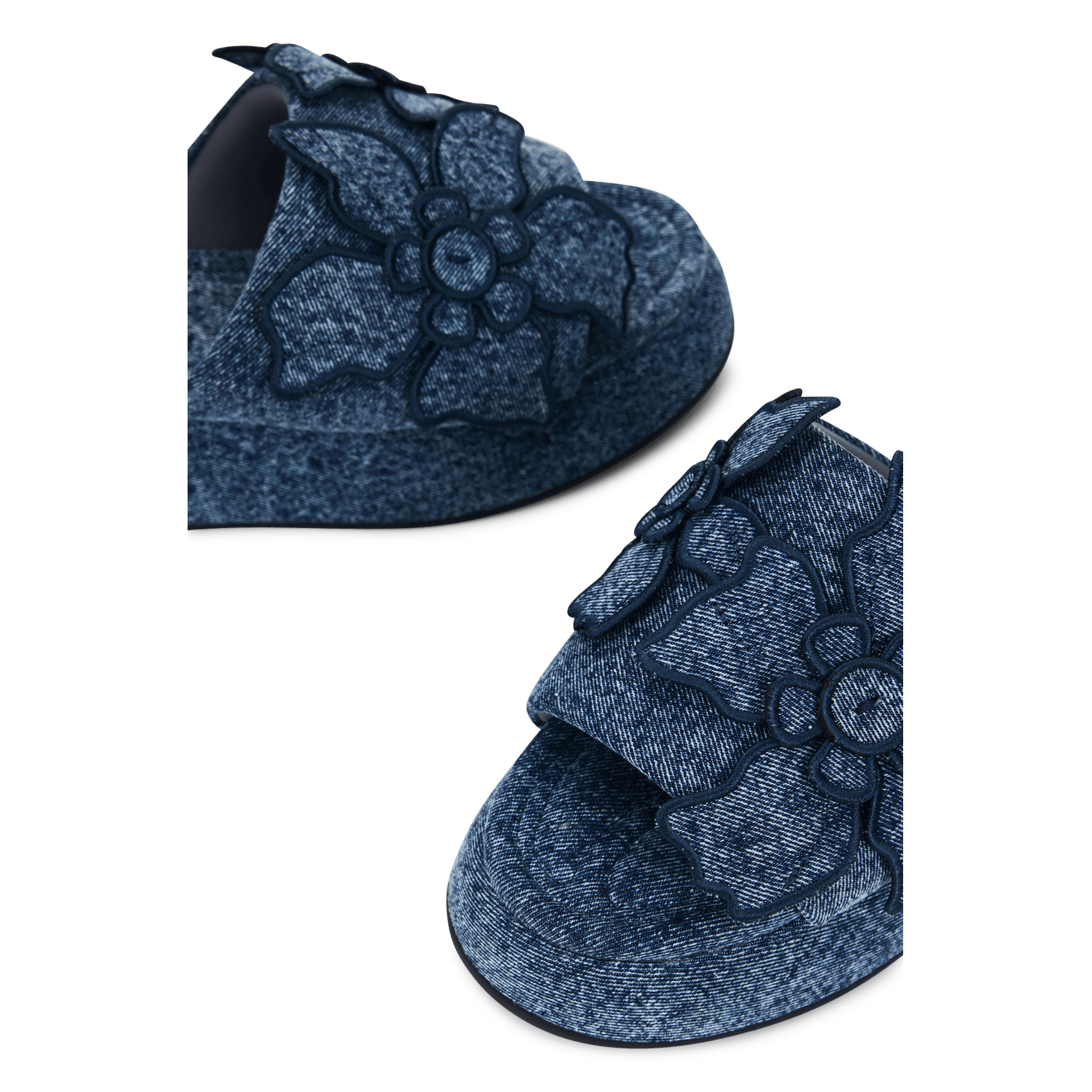 Sandales compensées en denim DESIGUAL Bleu