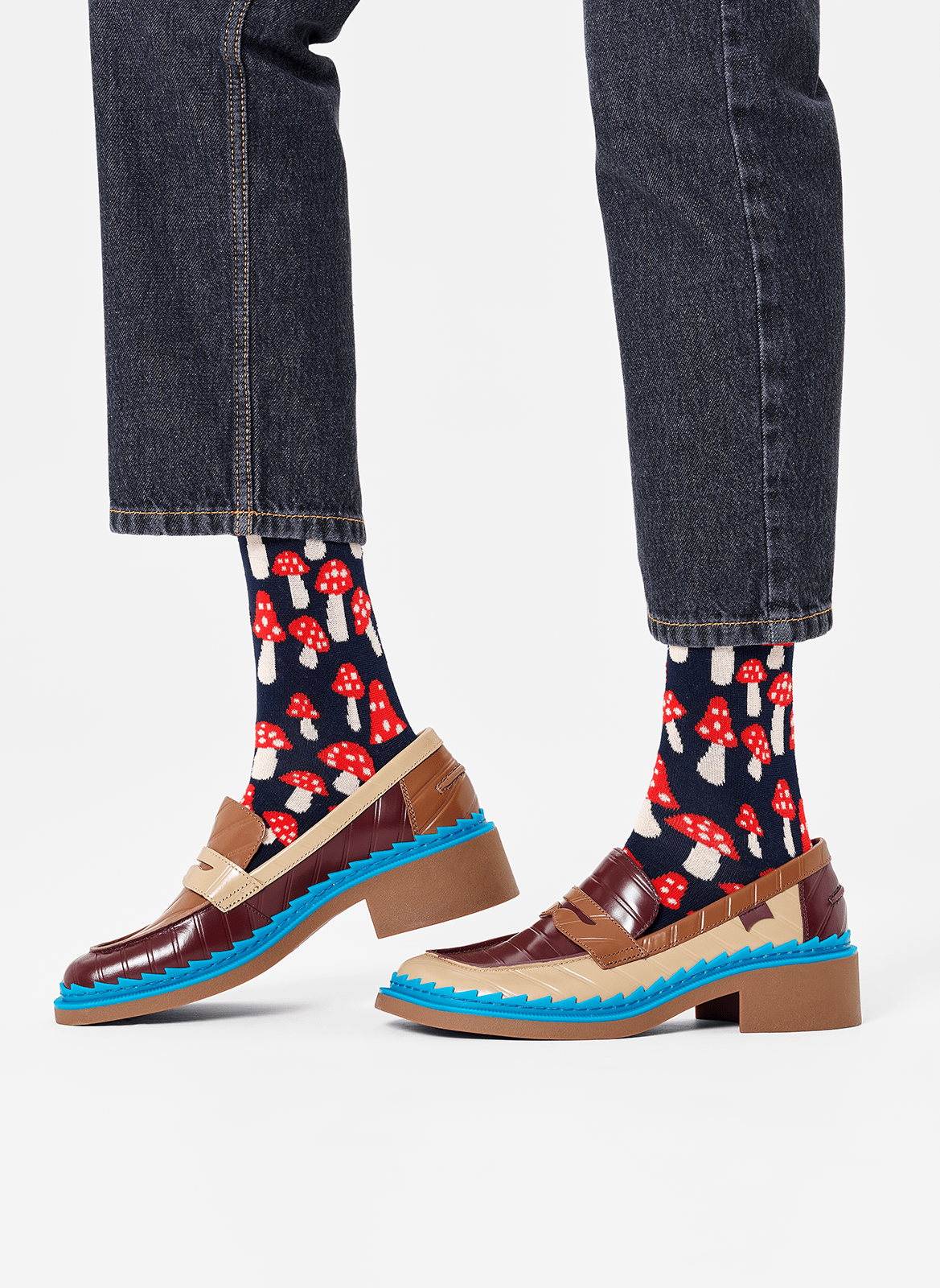 Socken aus Baumwoll-Mix mit Print HAPPY SOCKS Blau