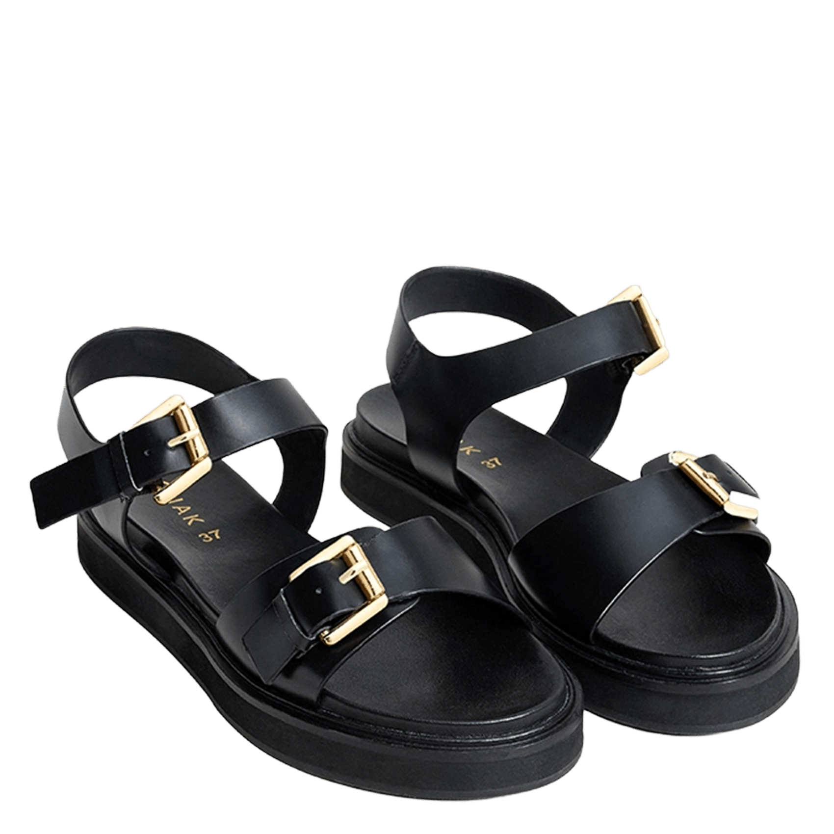 Sandalen mit doppelten Lederriemen JONAK Schwarz